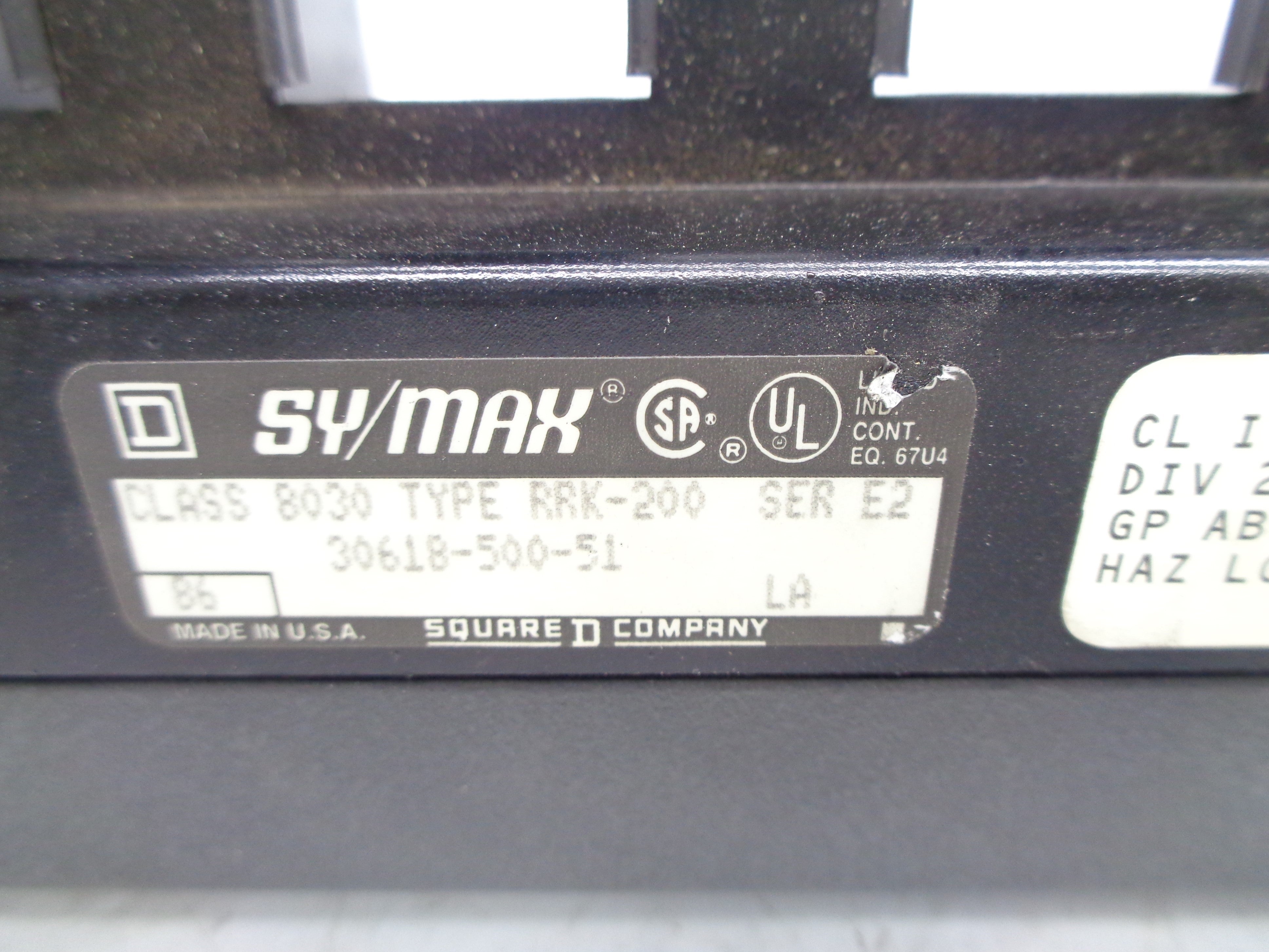 SQUARE D 8030RRK200 SER. E2 UNMP
