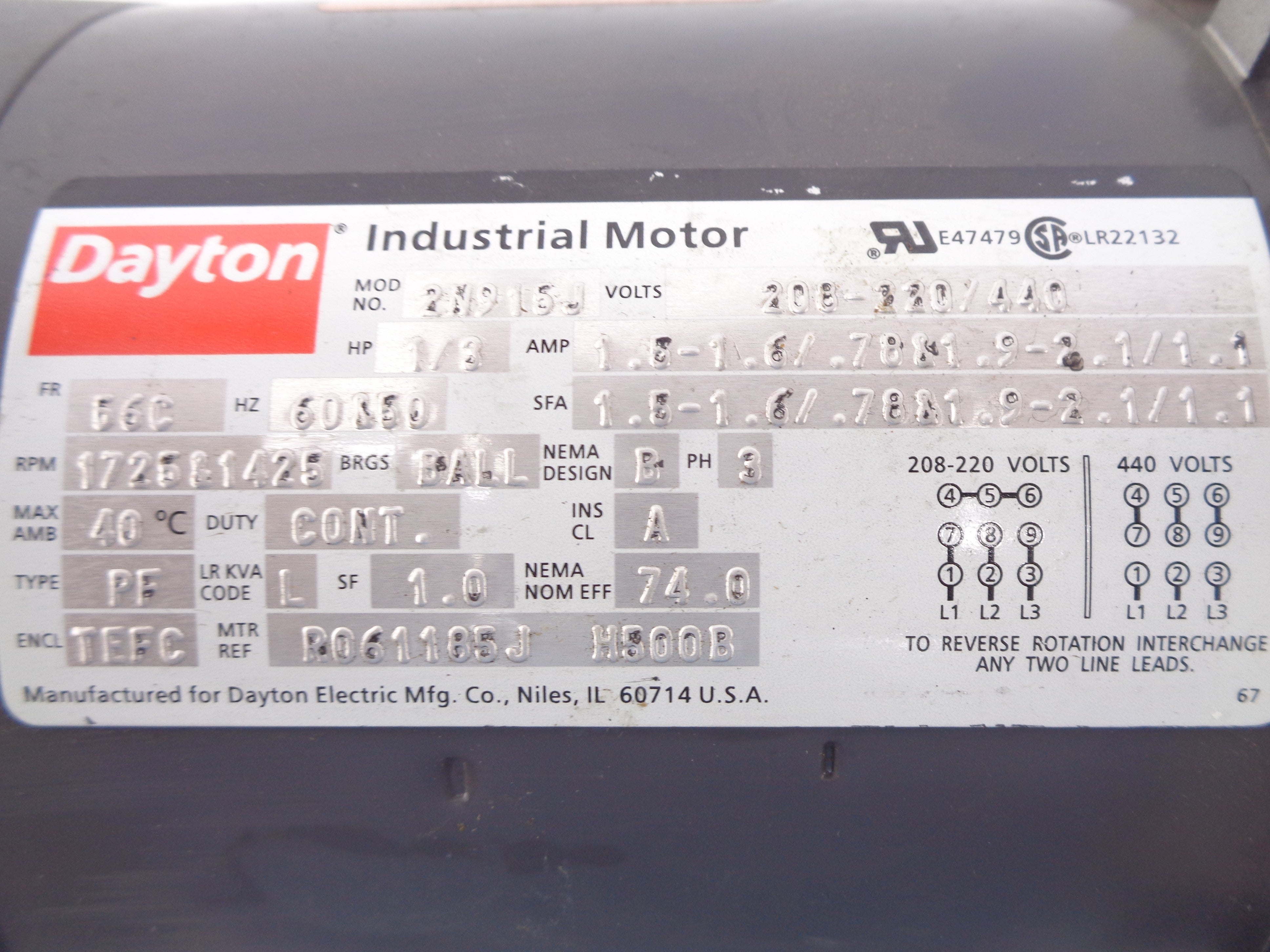 DAYTON 2N916J NSNP
