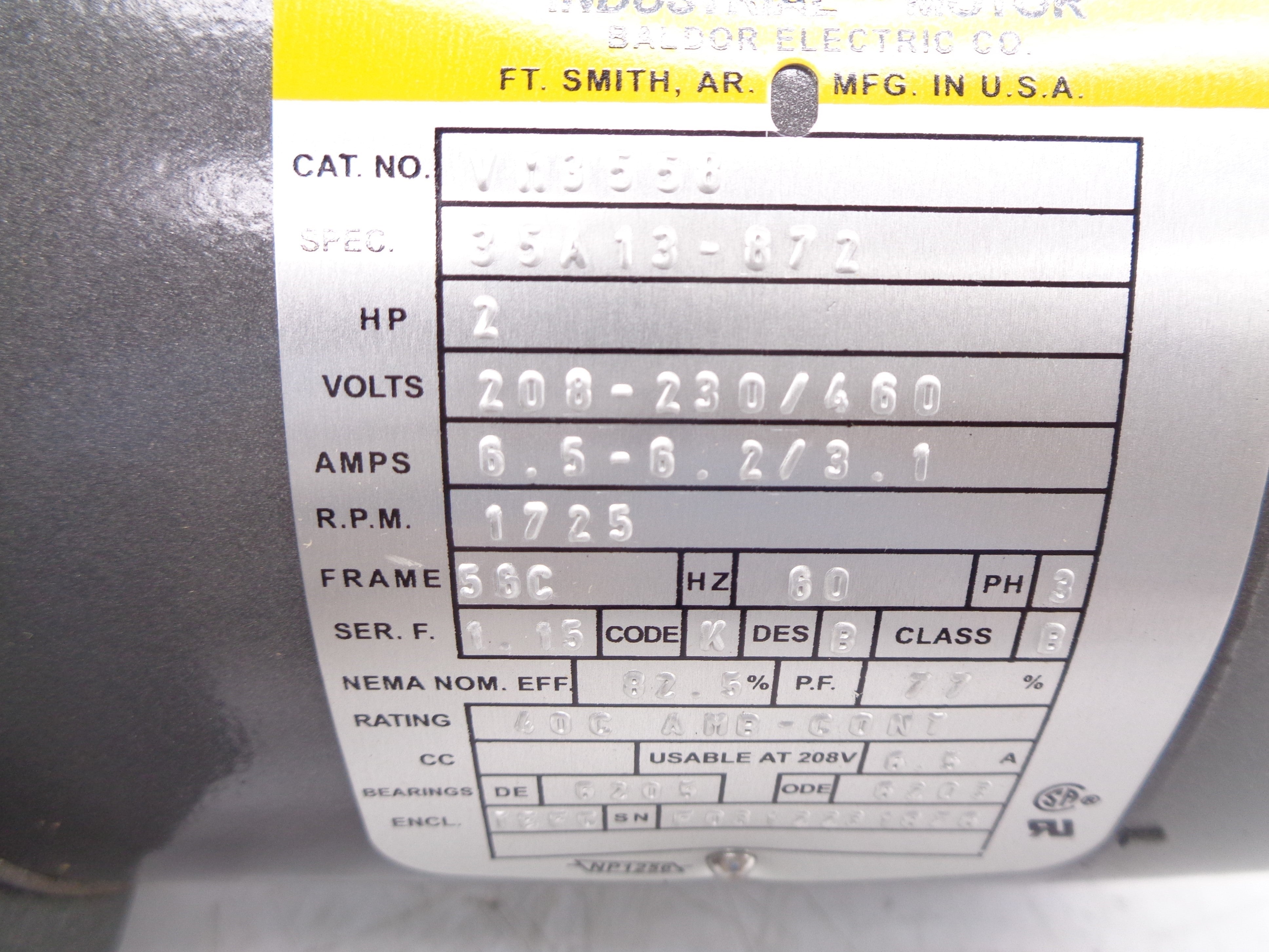 BALDOR VM3558 NSMP