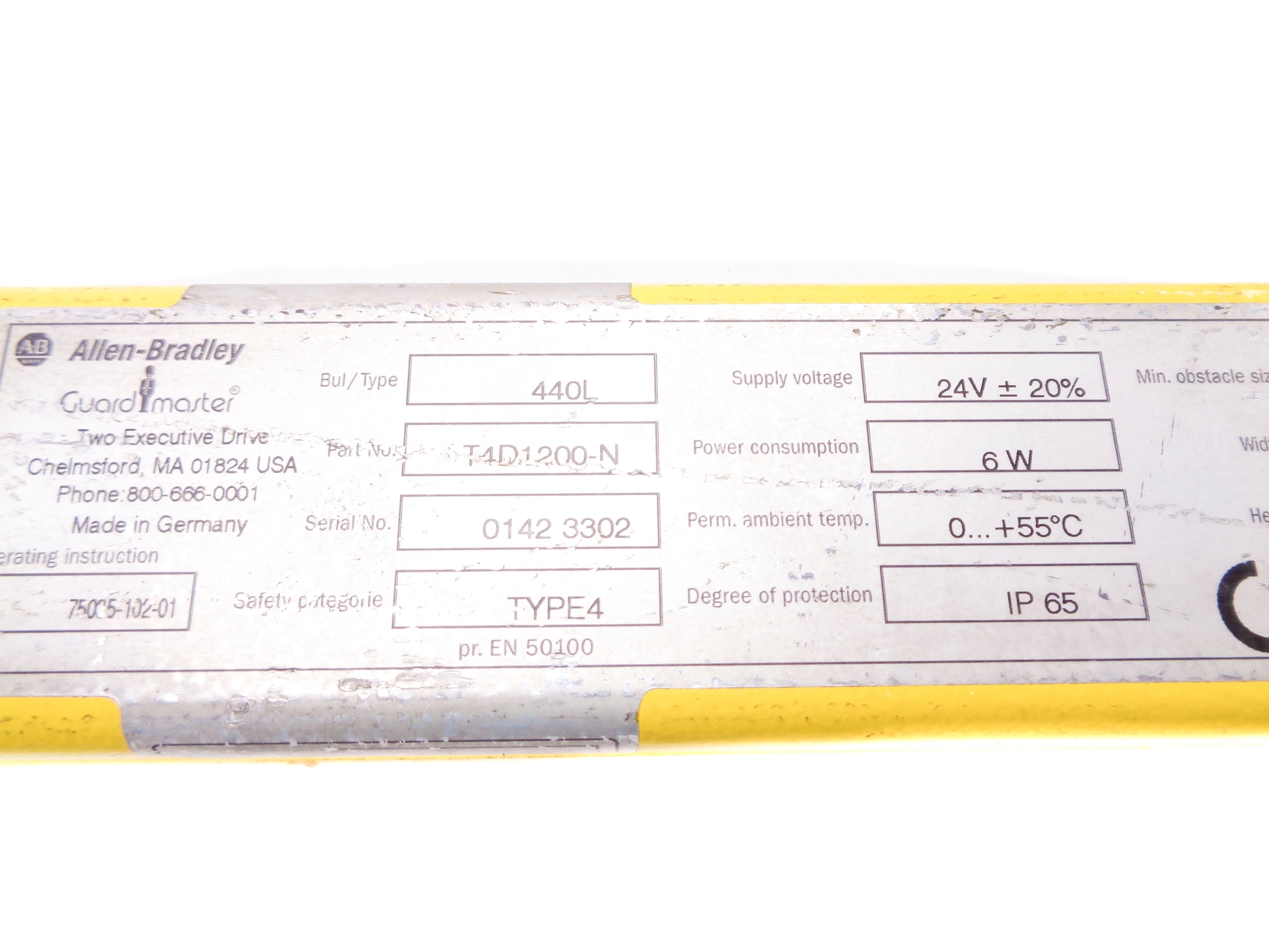 INDUSTRIAL SPARE PART 440L-T4D1200-N UNMP