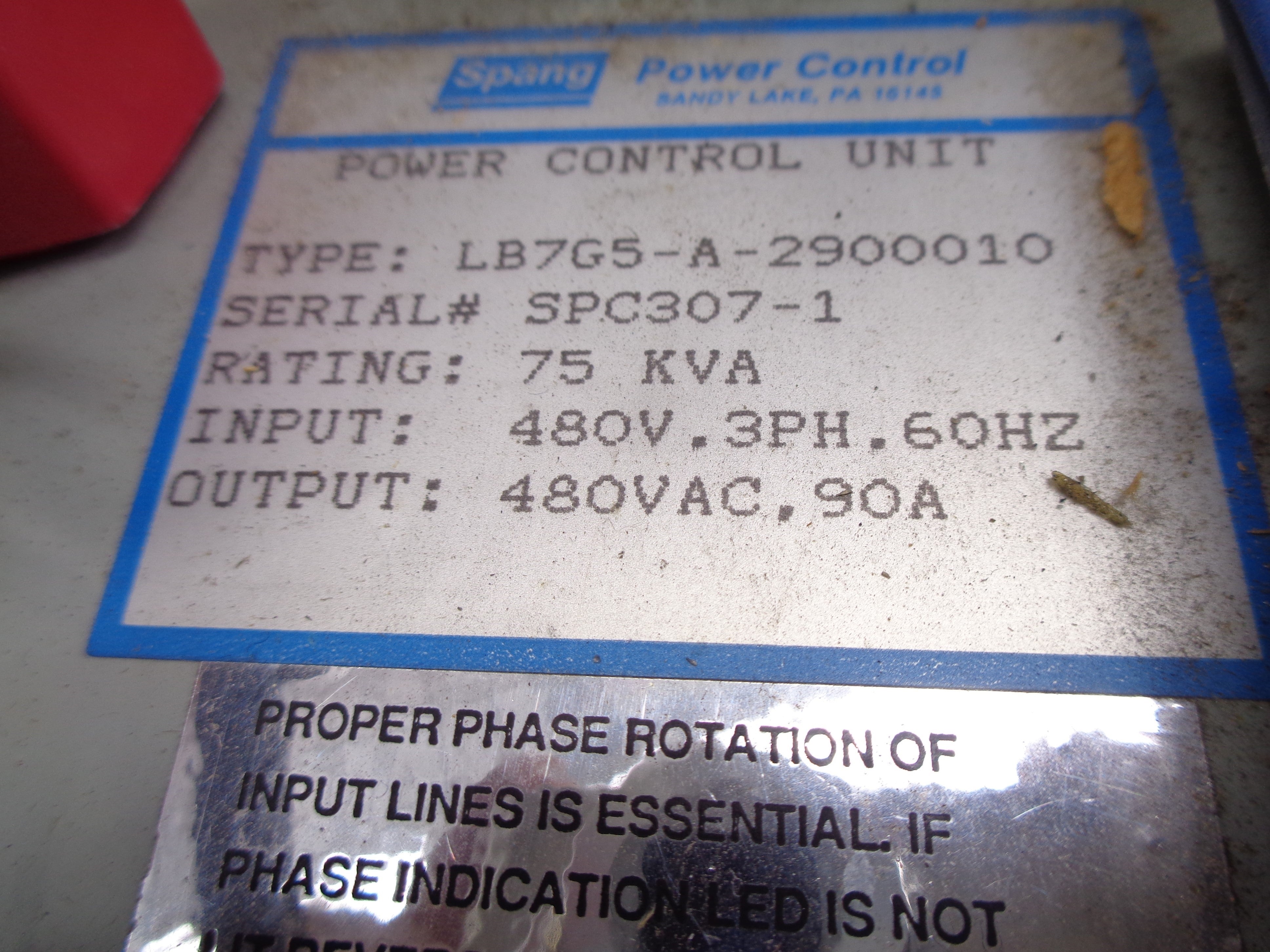 SPANG LB7G5-A-2900010 UNMP