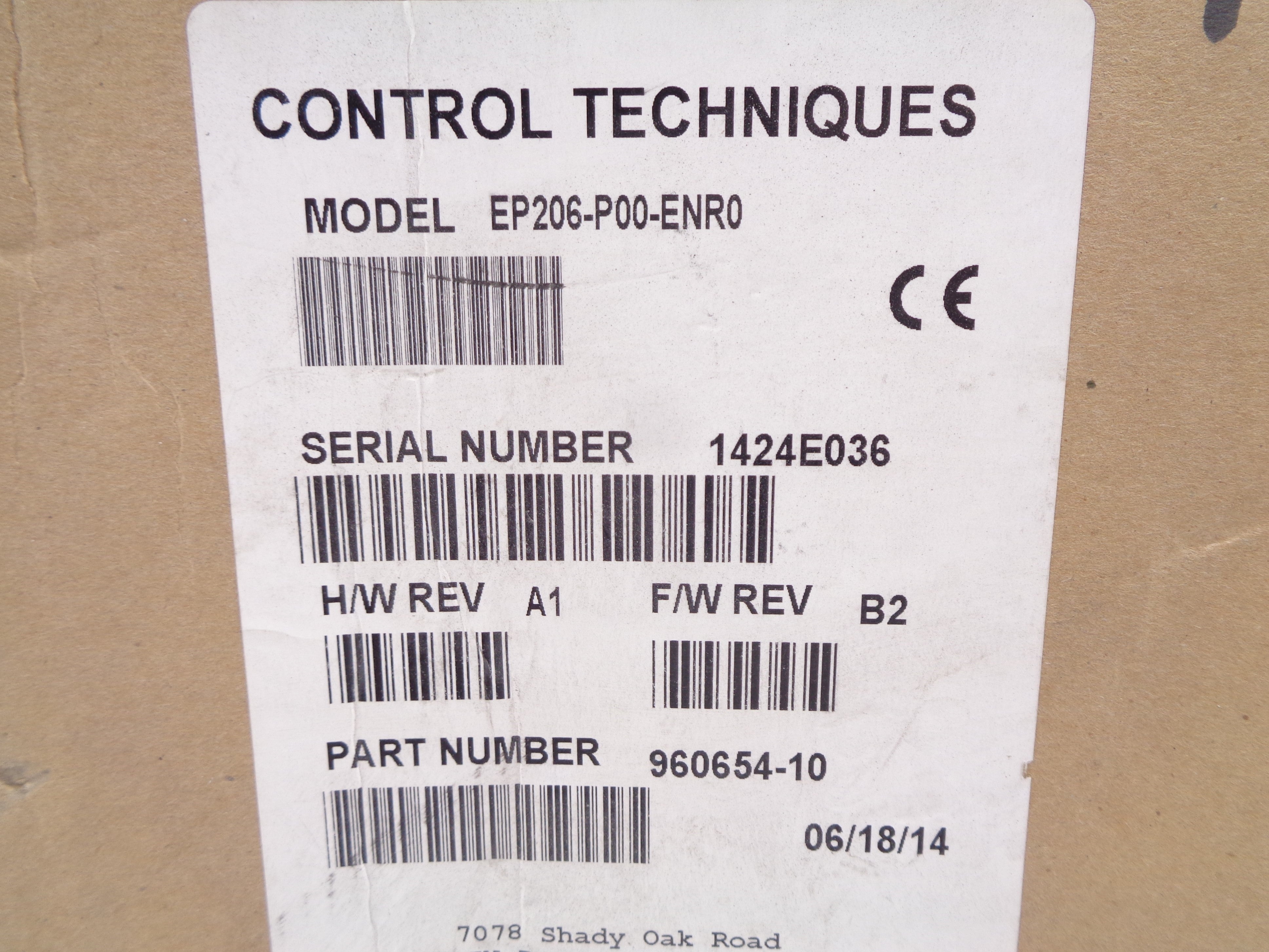 CONTROL TECHNIQUES EP206-P00-ENR0 NSMP