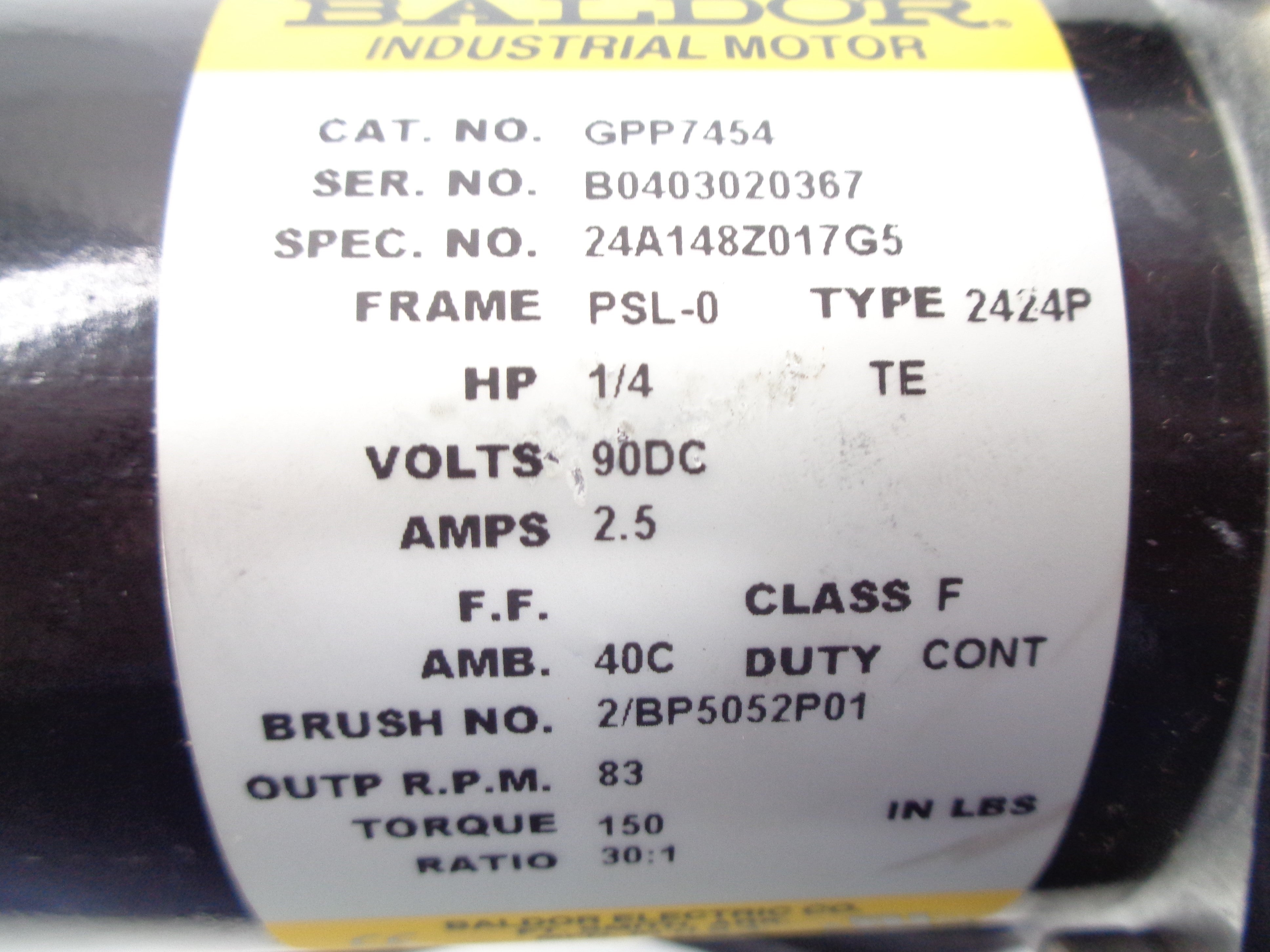 BALDOR GPP7454 NSNP