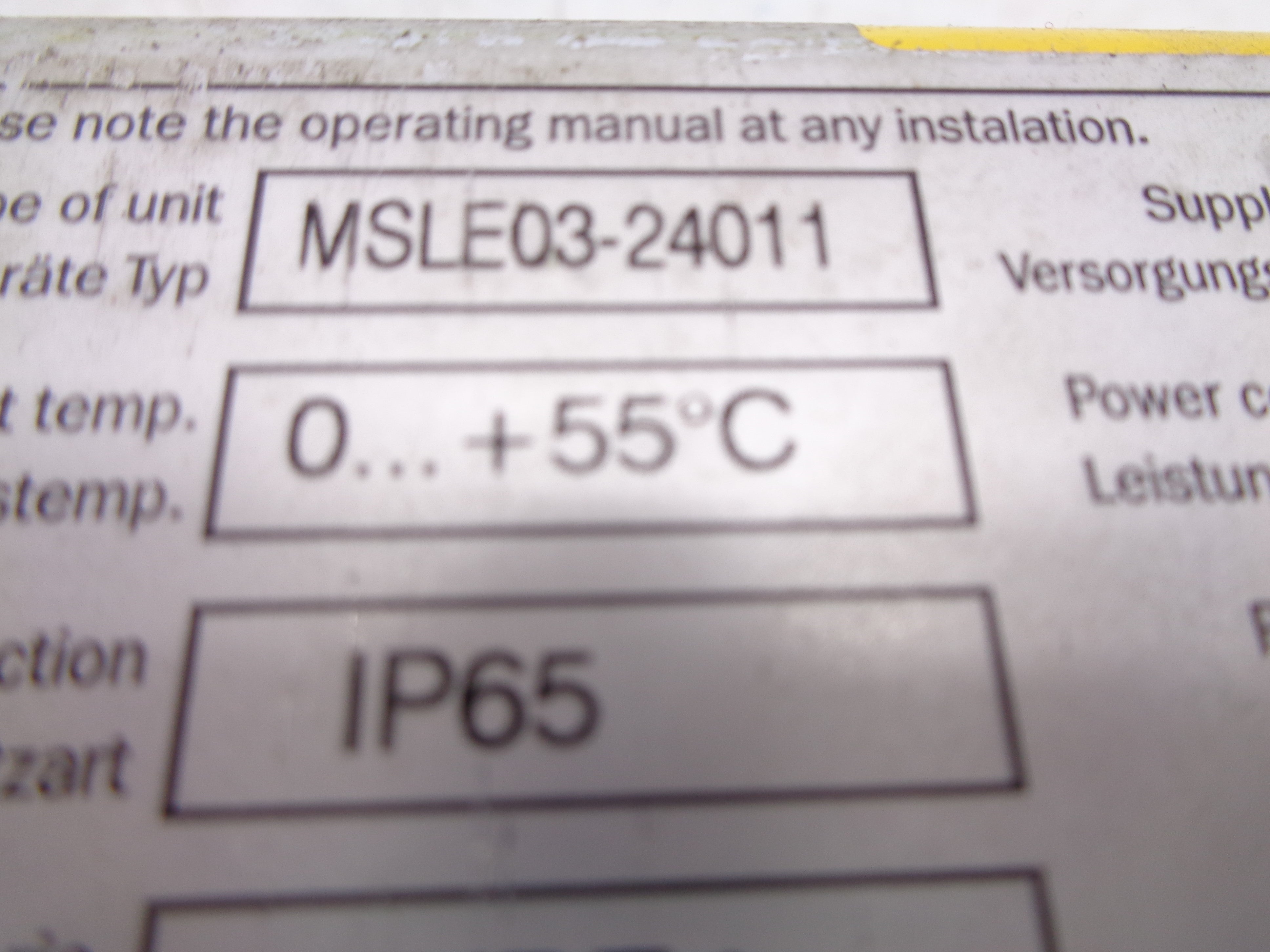 SICK MSLE03-24011 UNMP