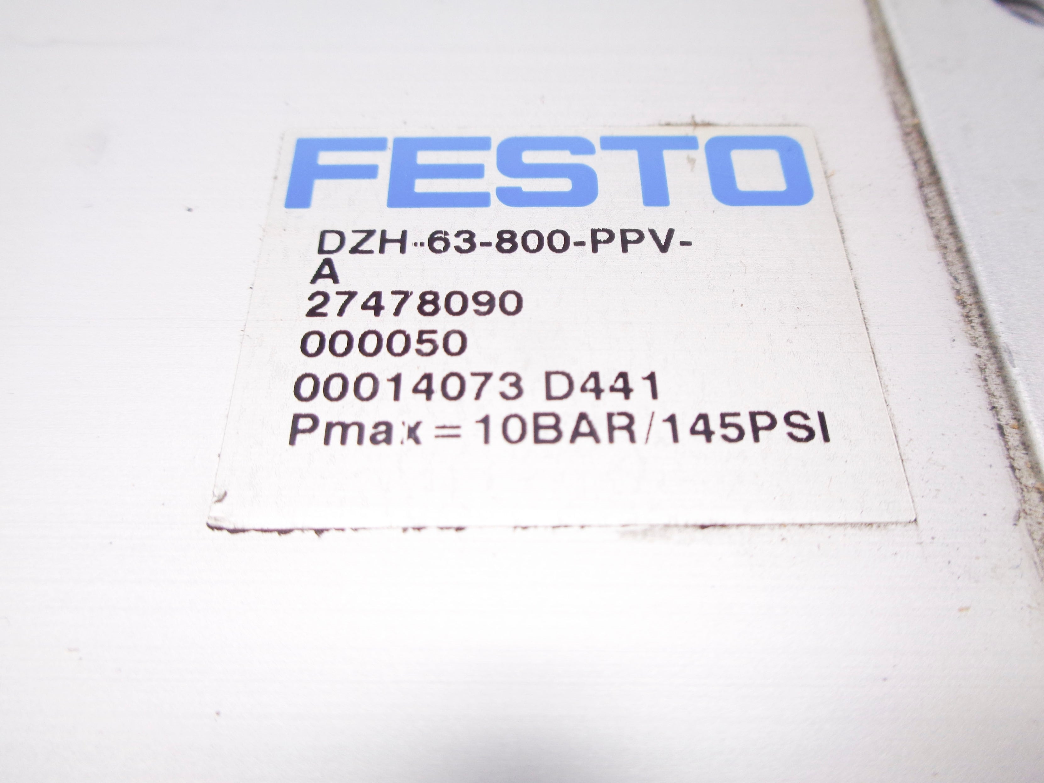 FESTO DZH-63-800-PPV-A 145PSI NSNP
