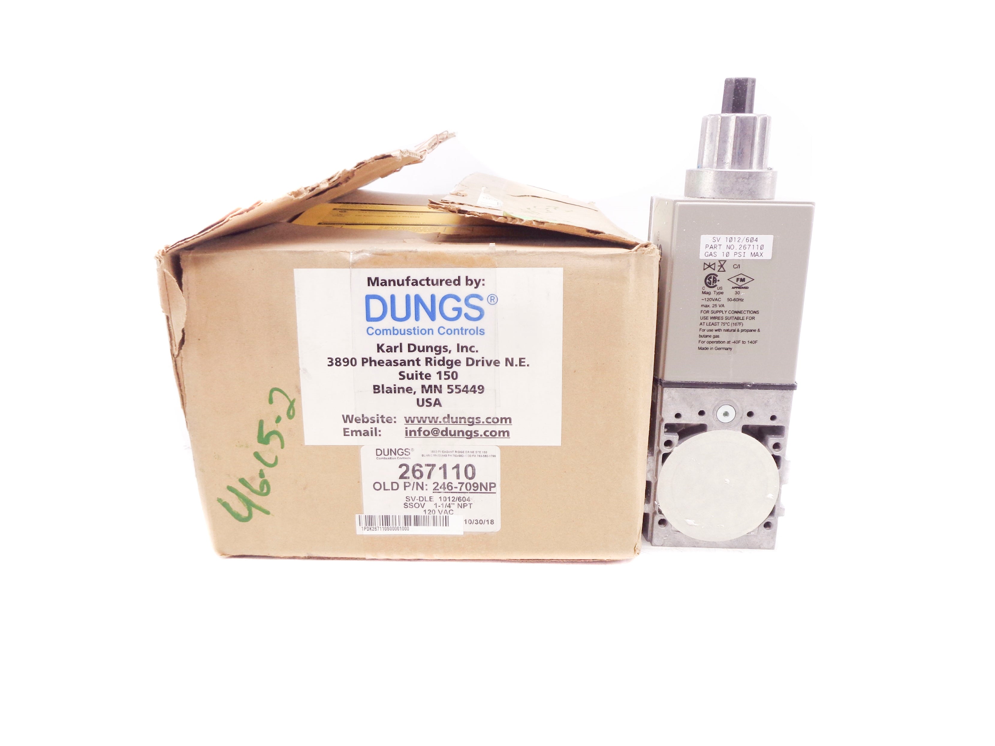 DUNGS 267110 120V 10PSI NSMP