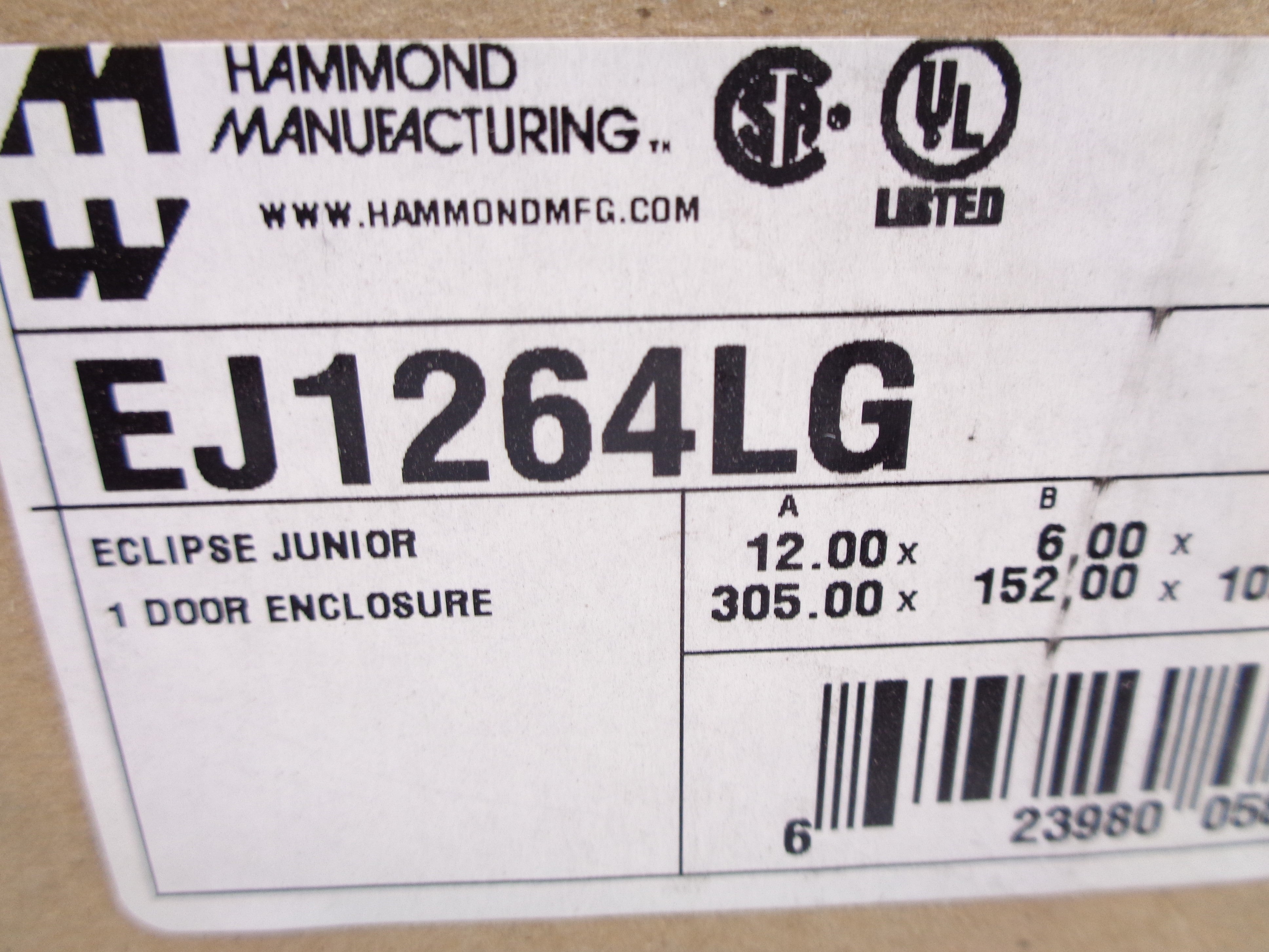 HAMMOND MANUFACTURING EJ1264LG NSMP