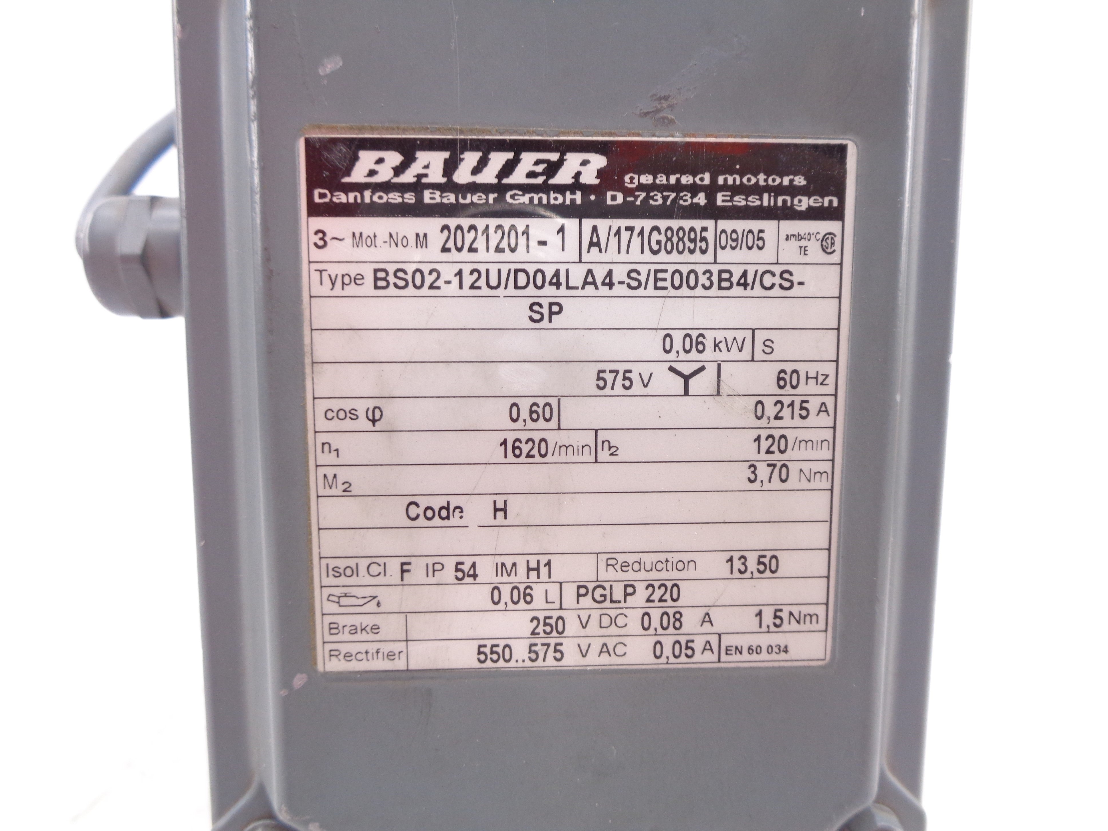 BAUER BS02-12U/D04LA4-S/E003B4/CS-SP NSNP
