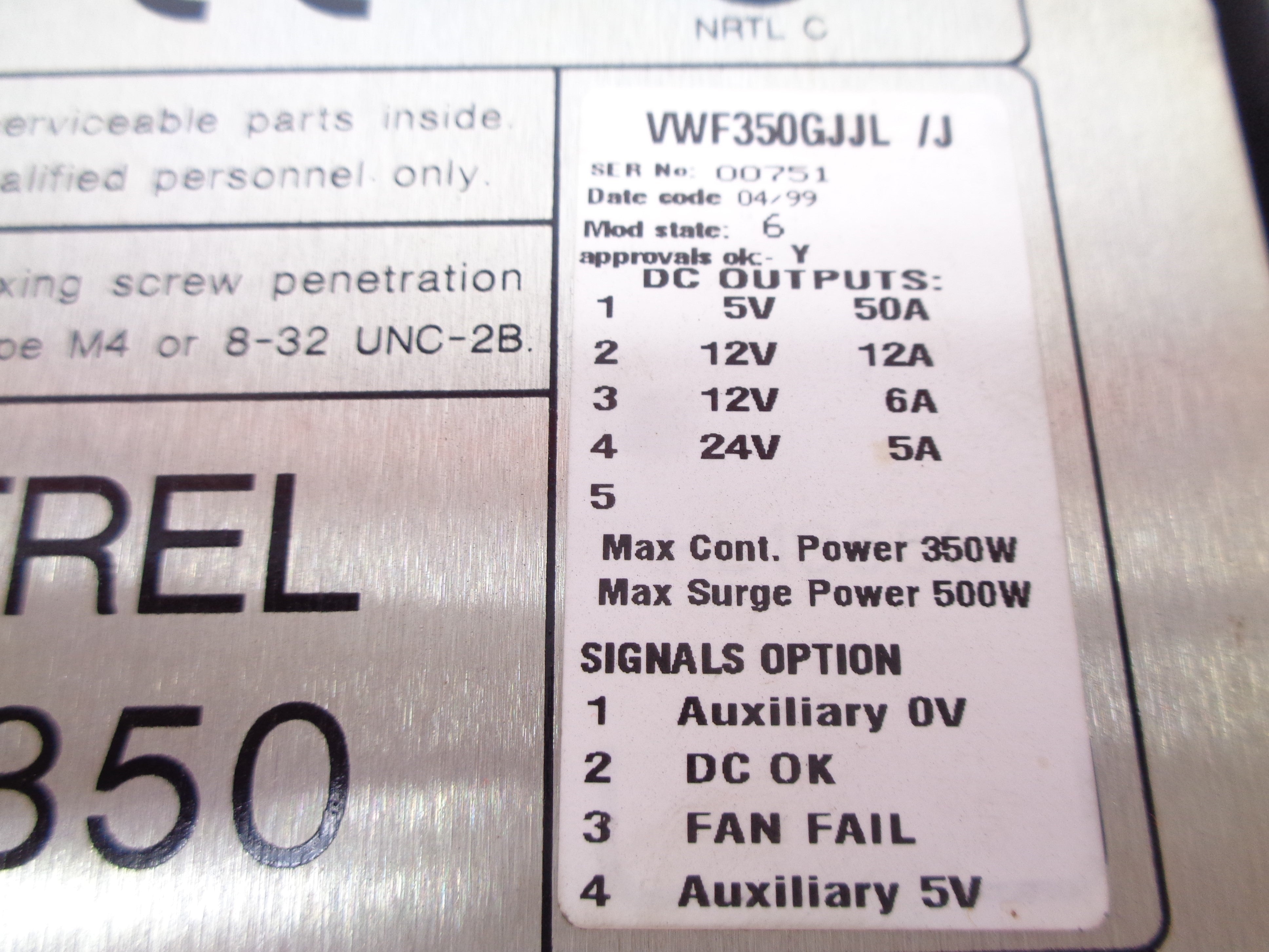 ADVANCE POWER VWF350GJJL UNMP