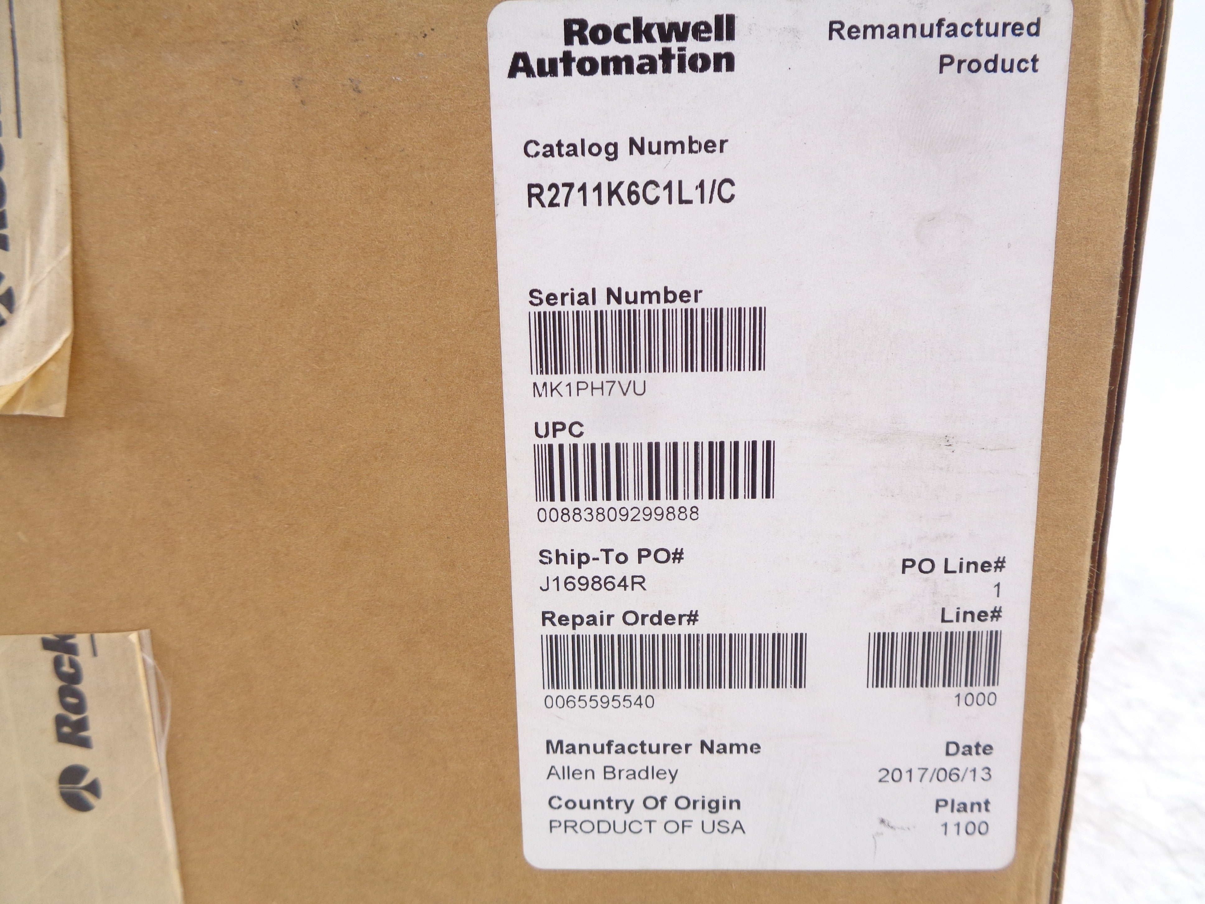 INDUSTRIAL SPARE PART 2711-K6C1L1 SER. B F/W 4.21 REMAN