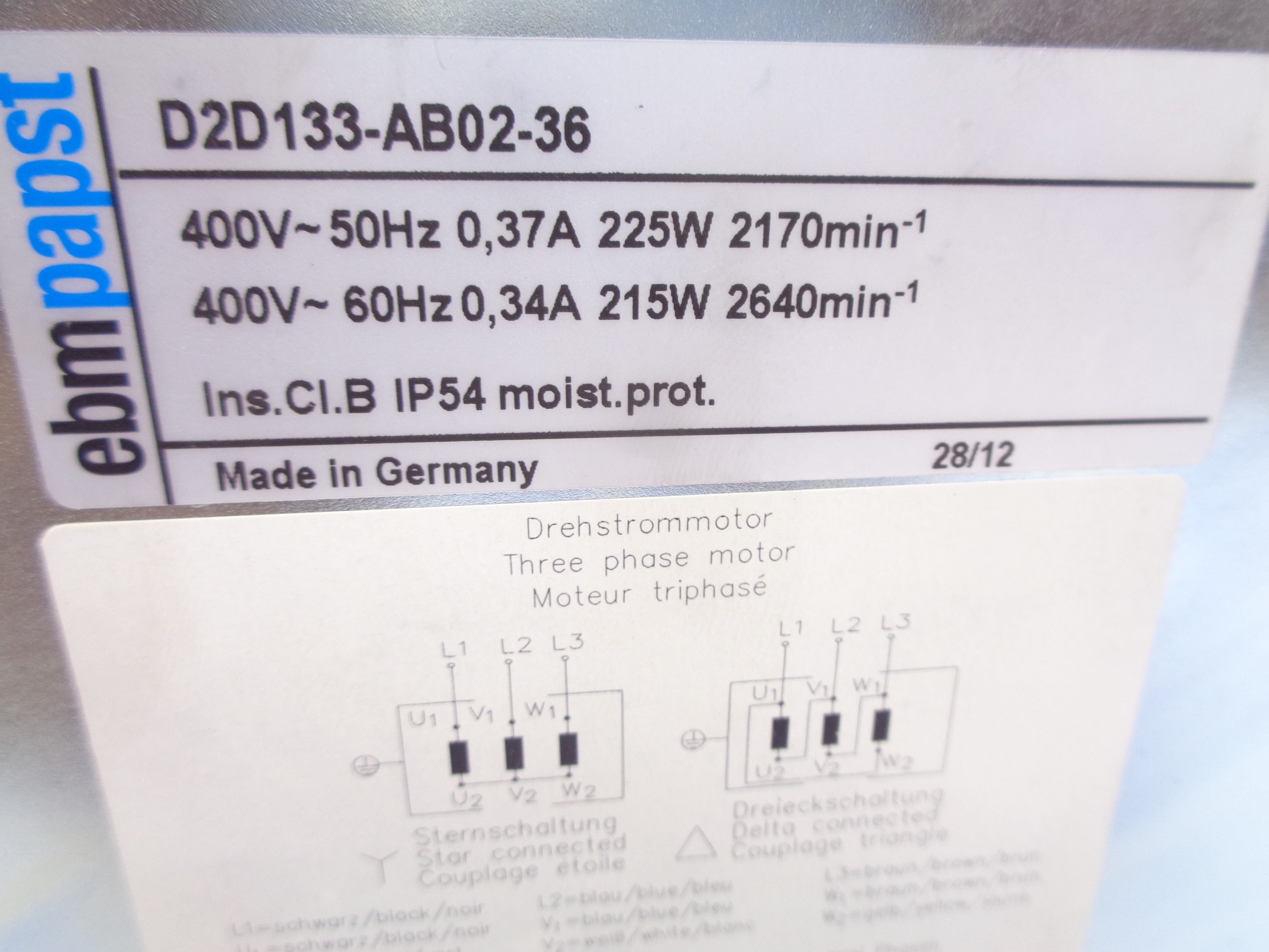 EBMPAPST D2D133-AB02-36 NSNP