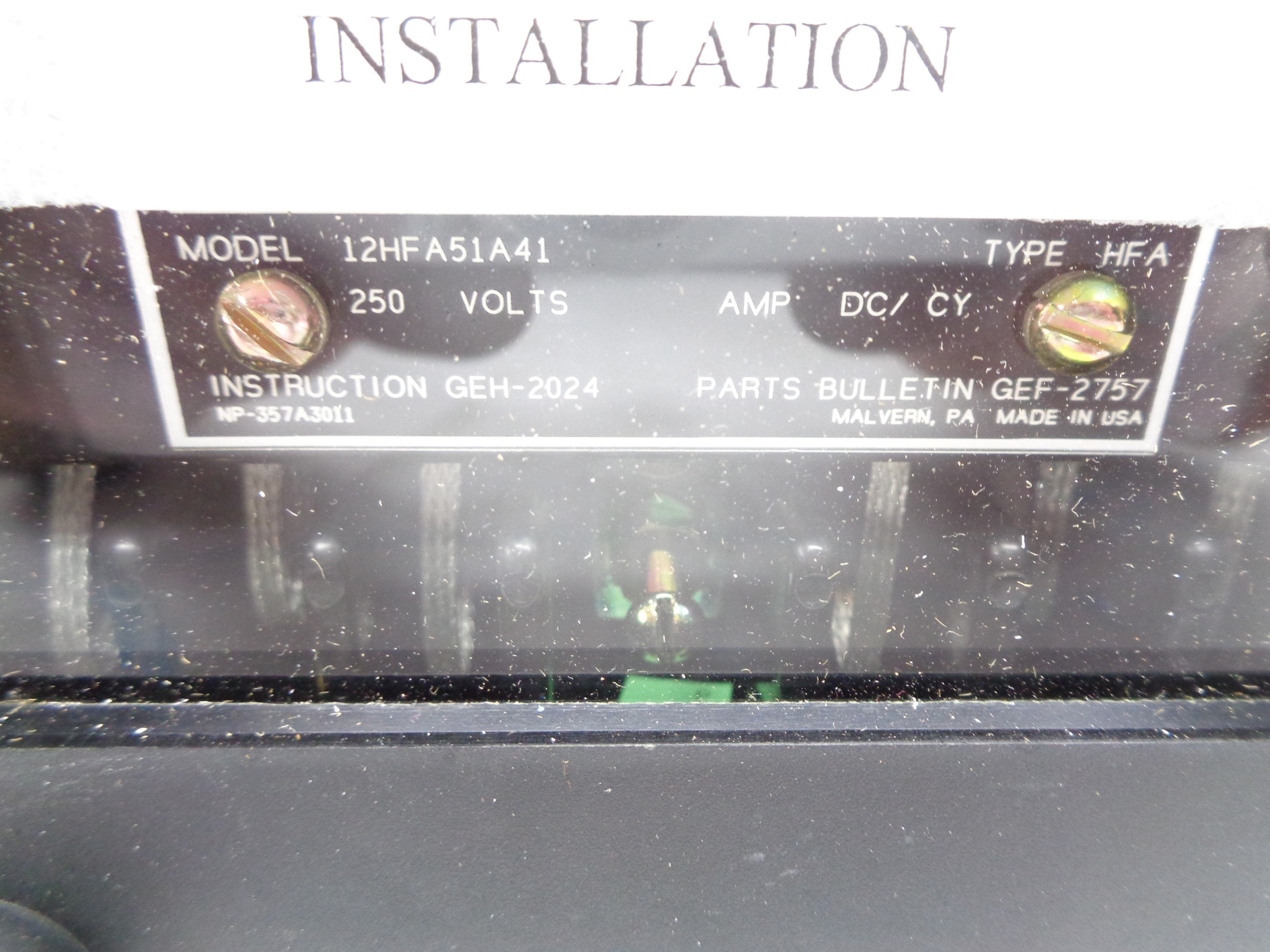 GENERAL ELECTRIC 12HFA51A41 250V NSMP