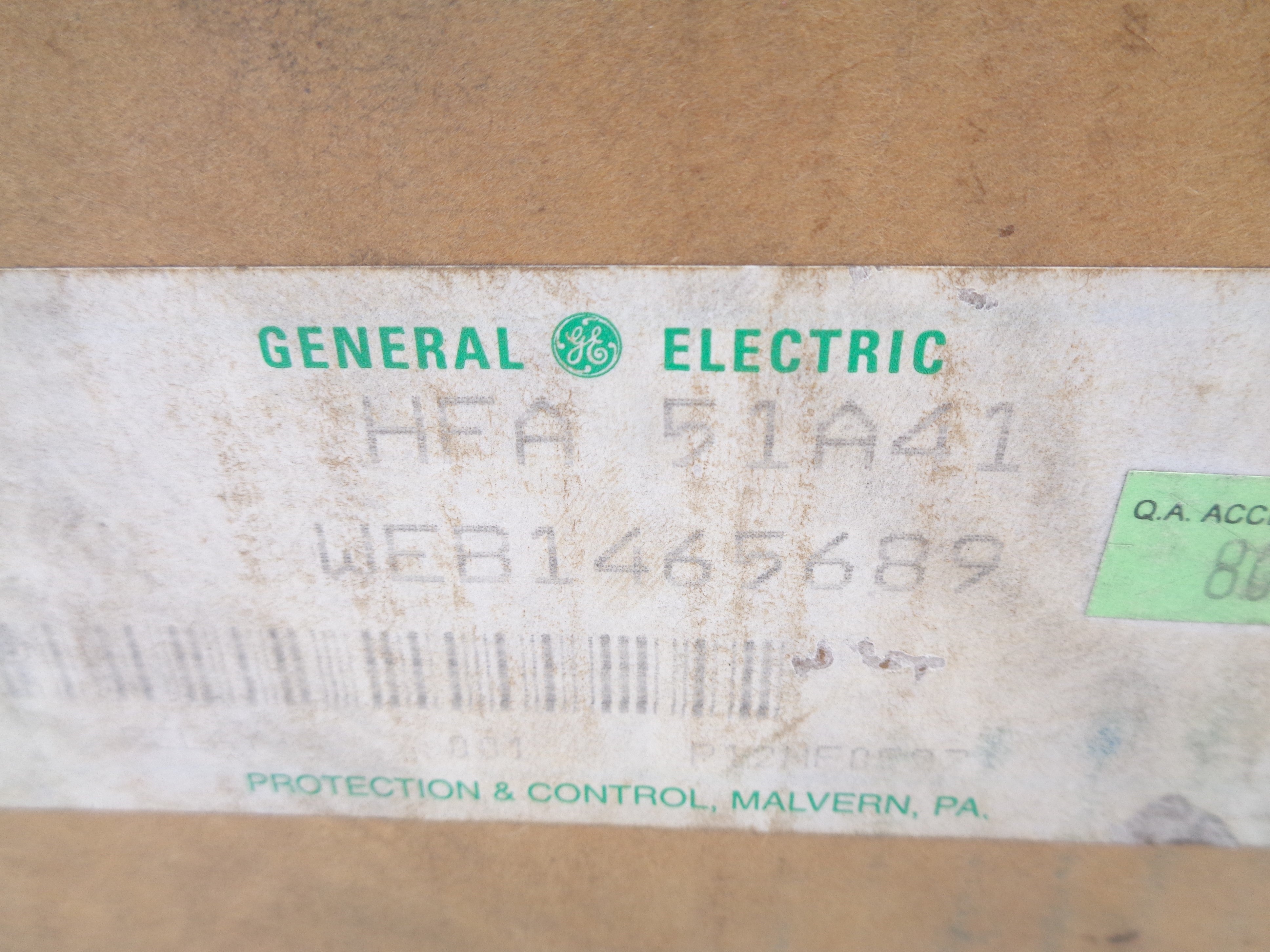 GENERAL ELECTRIC 12HFA51A41 250V NSMP
