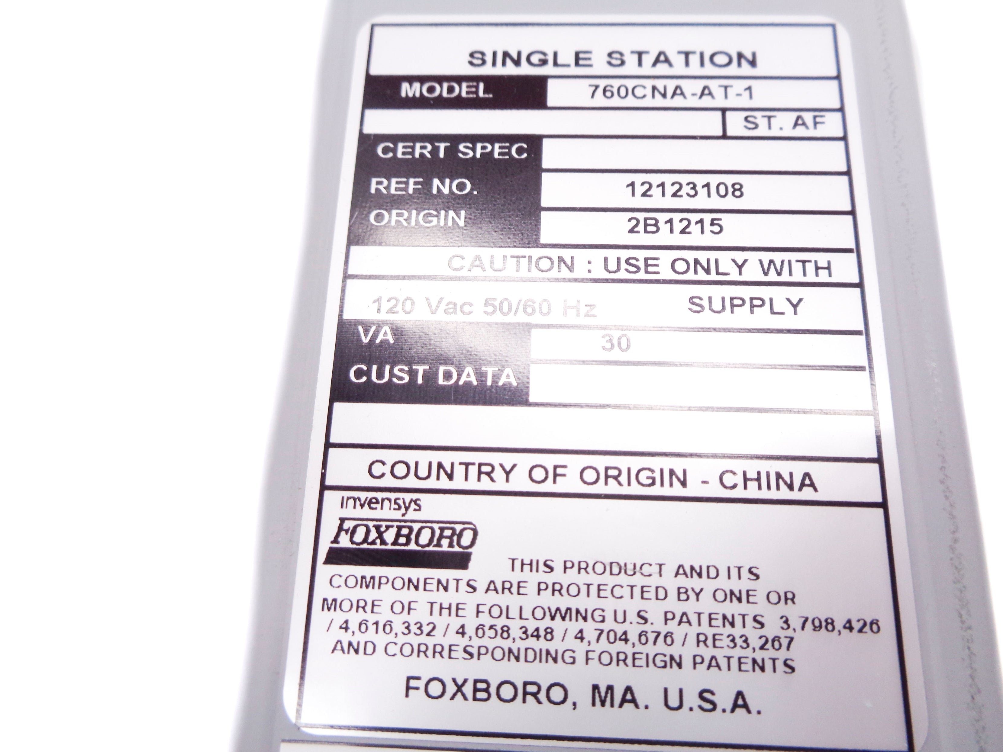 FOXBORO 760CNA-AT-1 NSNP