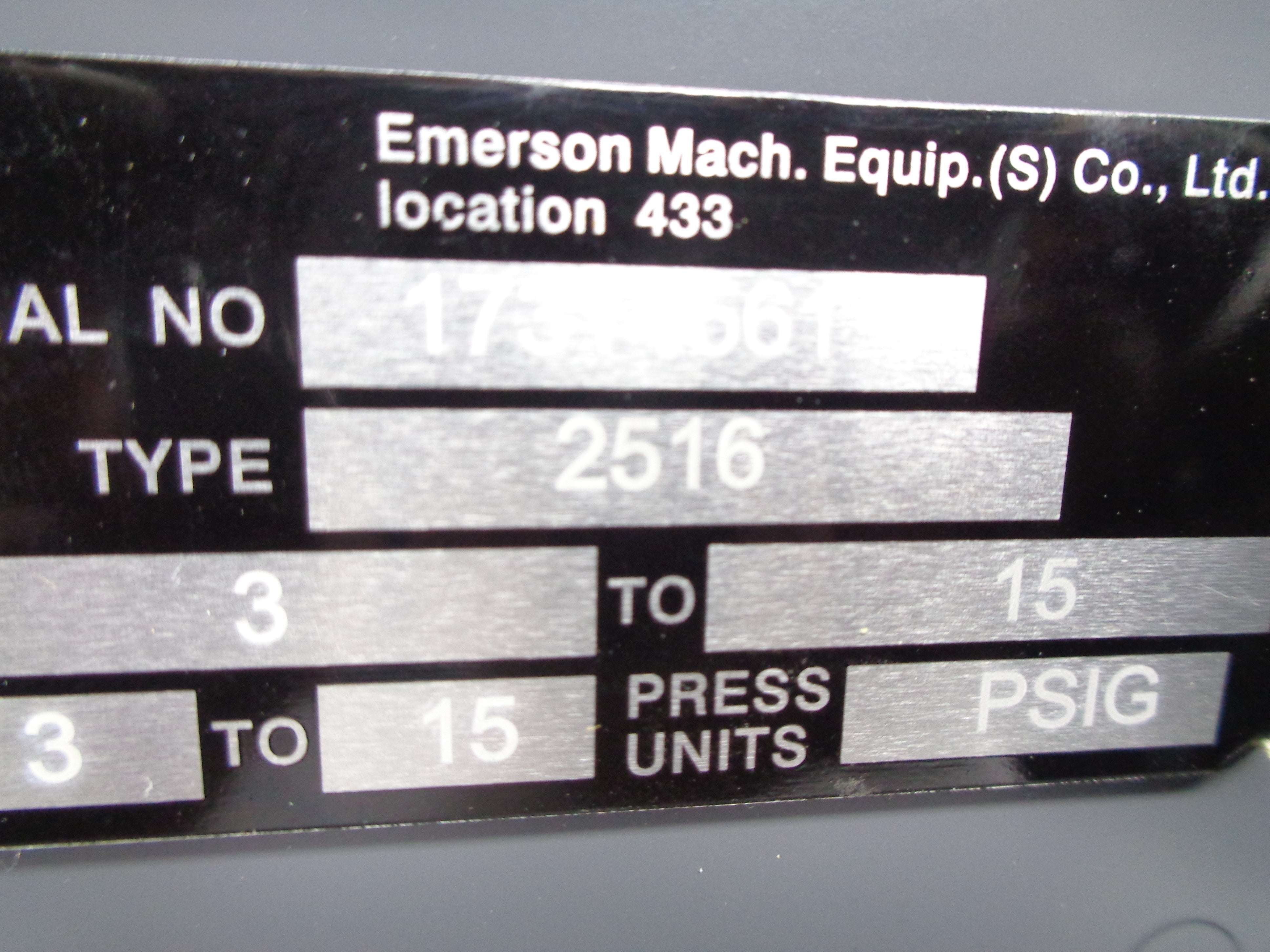 FISHER CONTROLS 2516 15PSI NSNP