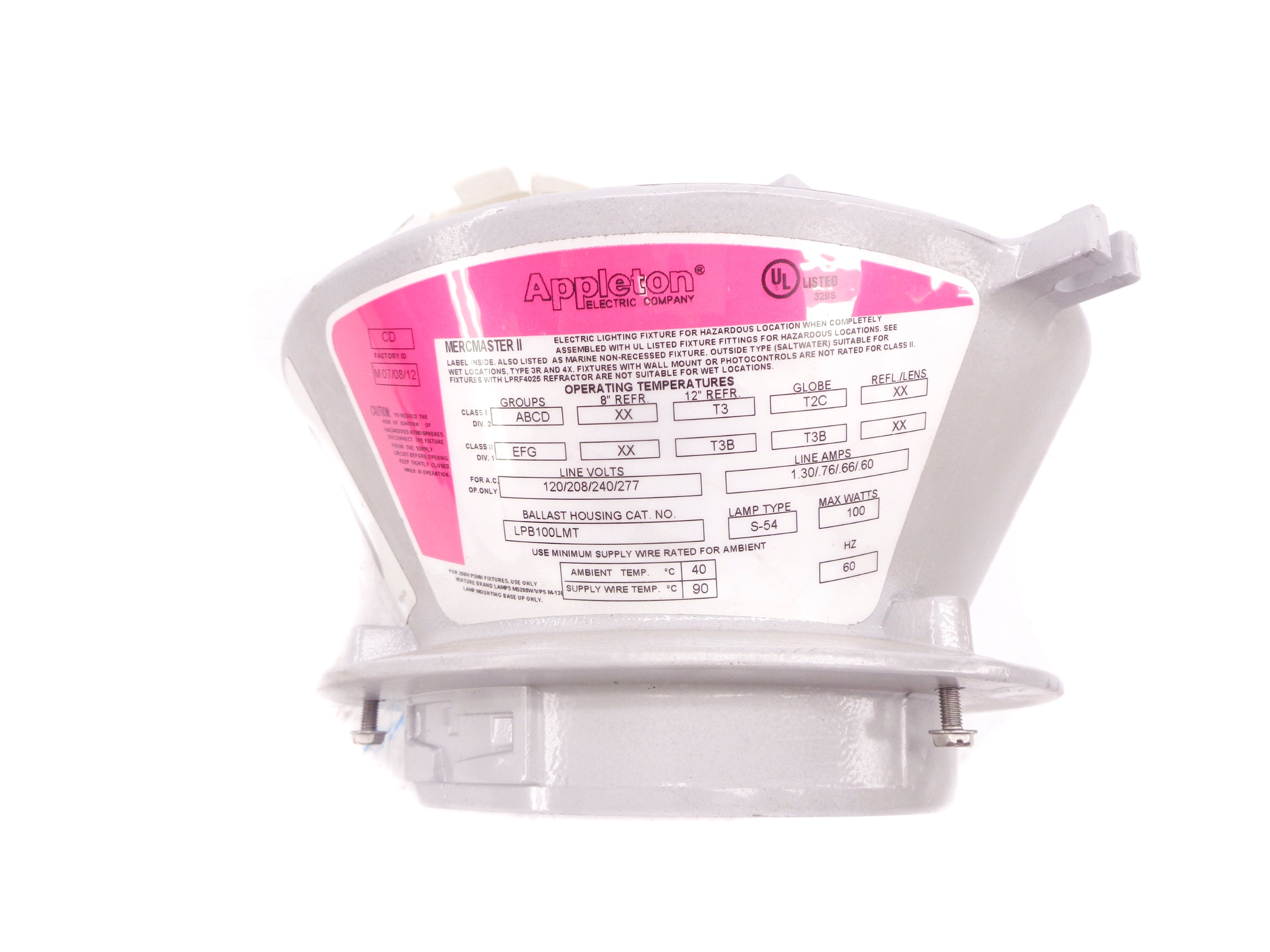 APPLETON LPB100LMT 277V 1.30A NSNP