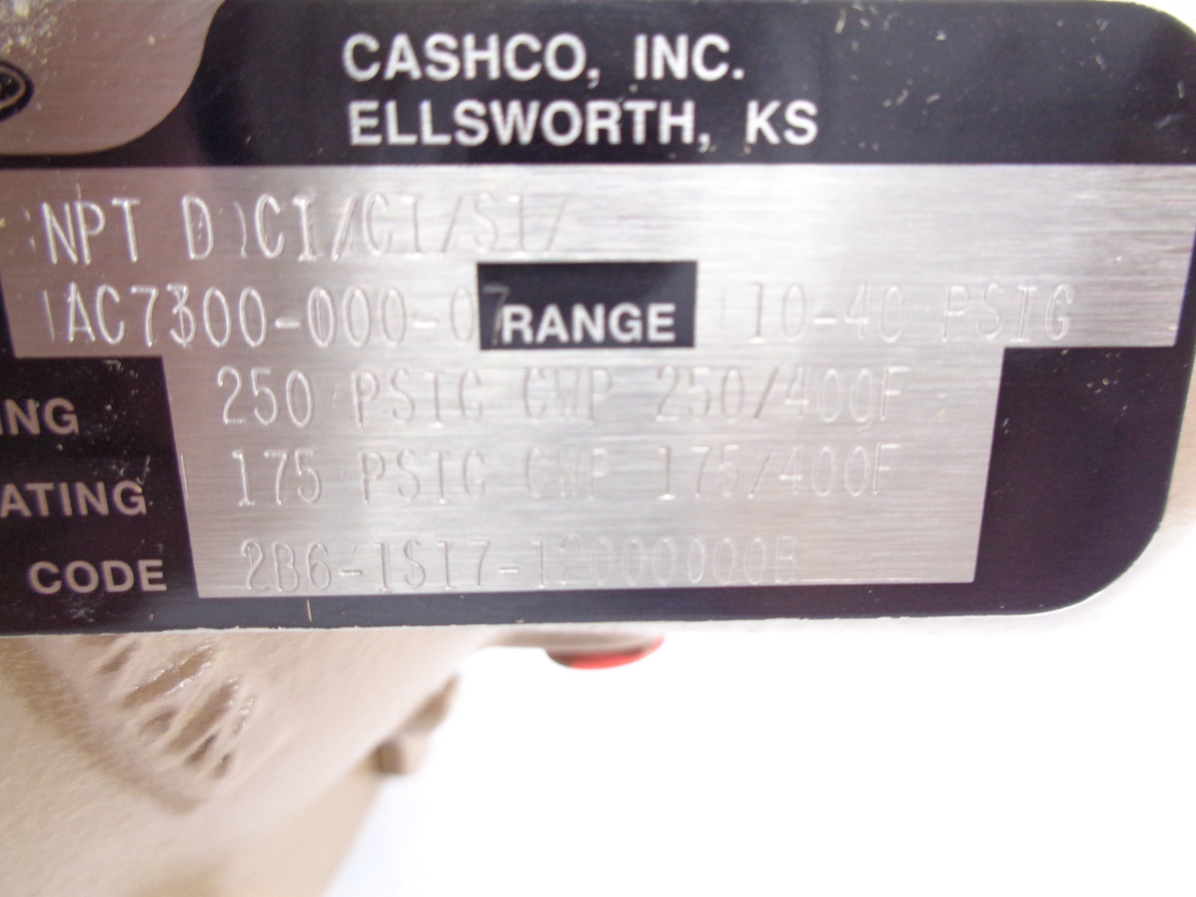 CASHCO 2B6-1S17-12000000B 10-40PSI NSMP