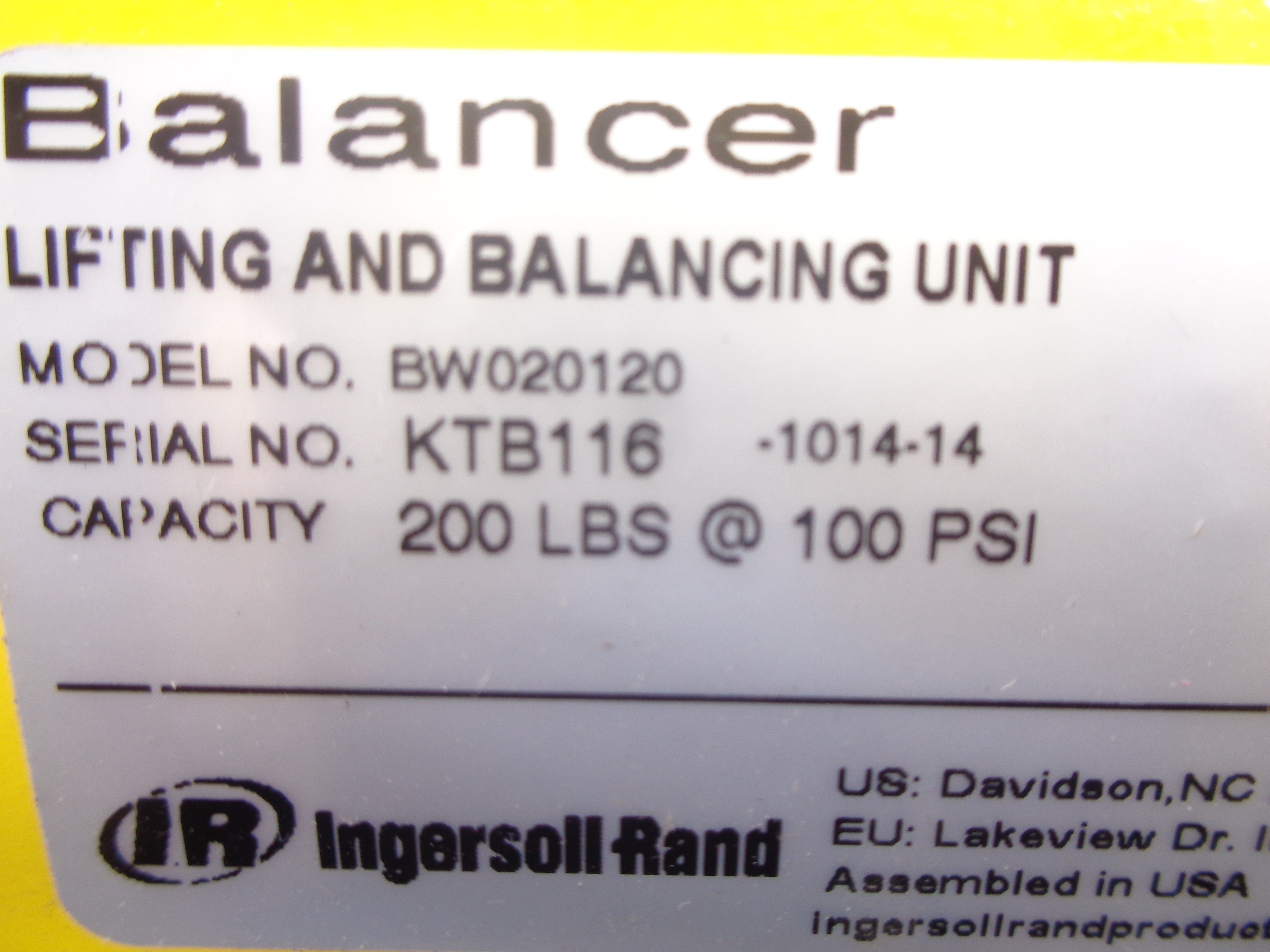 INGERSOLL RAND BW020120 100PSI NSNP