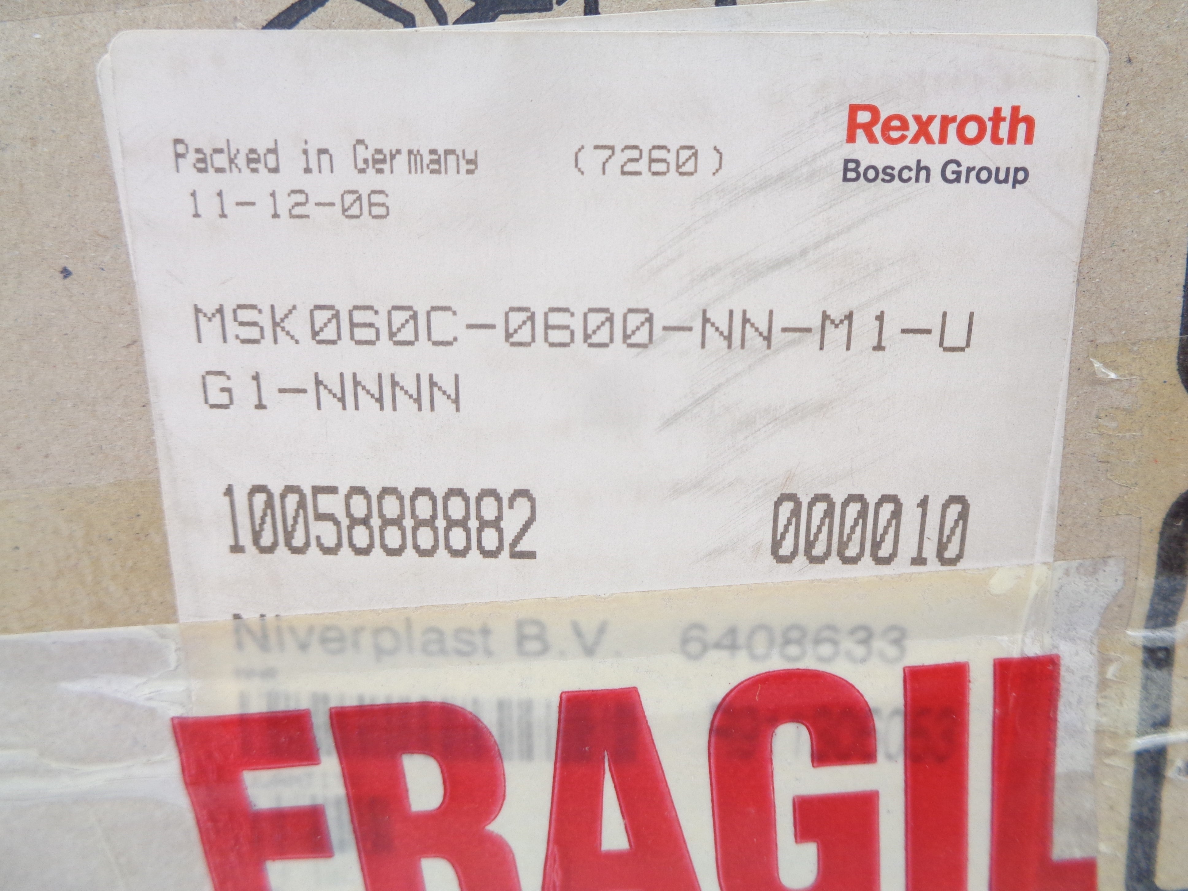 REXROTH MSK060C-0600-NN-M1-UG1-NNNN R911306053 NSMP