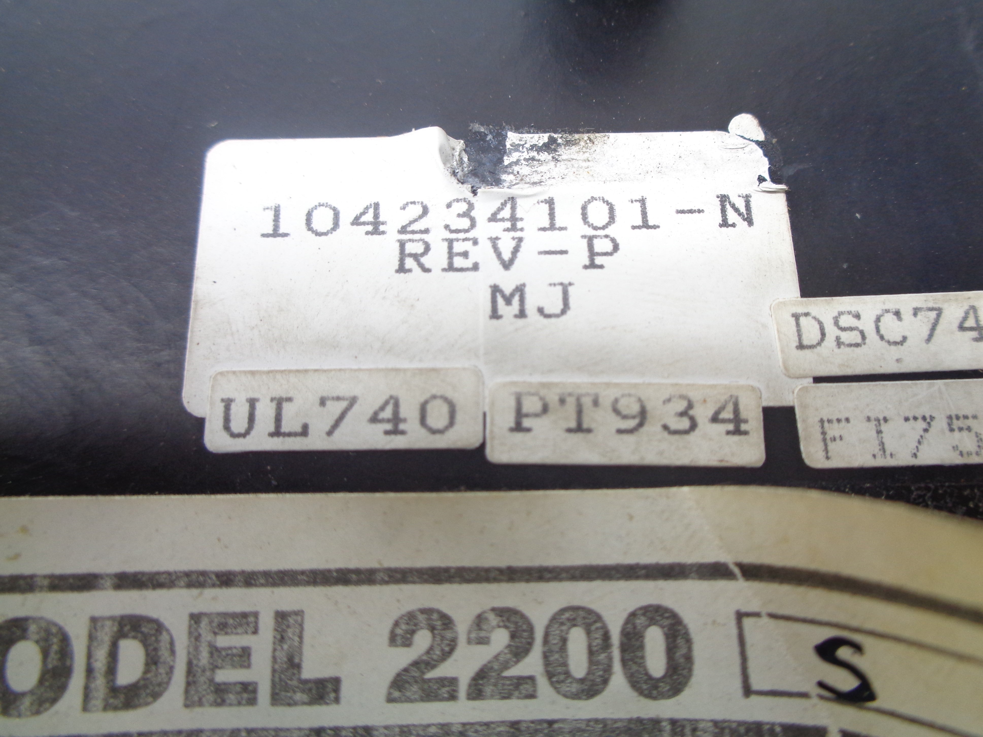 FINCOR MODEL 2200 104234101-N UNMP