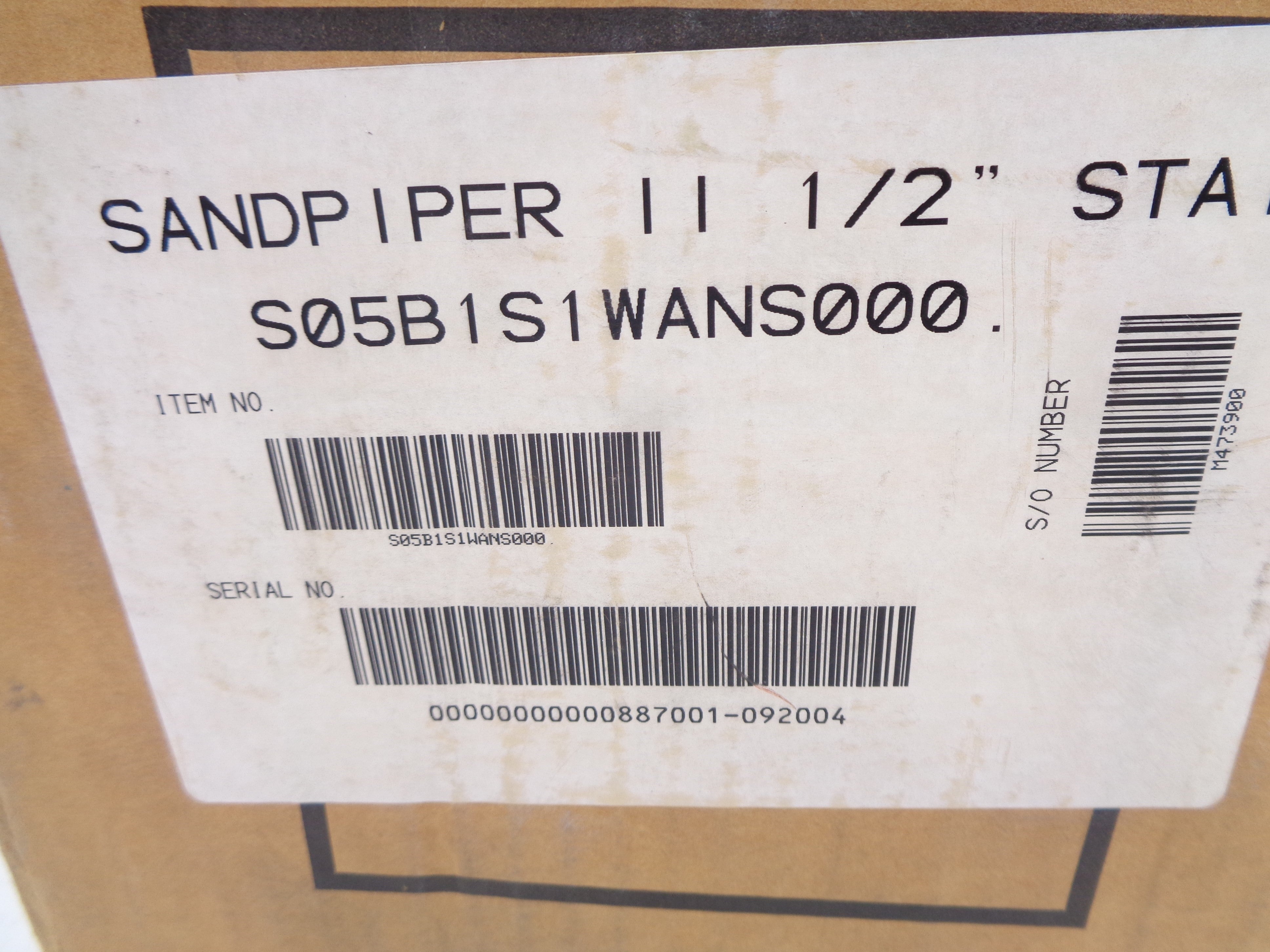 SANDPIPER S05B1S1WANS000 NSMP