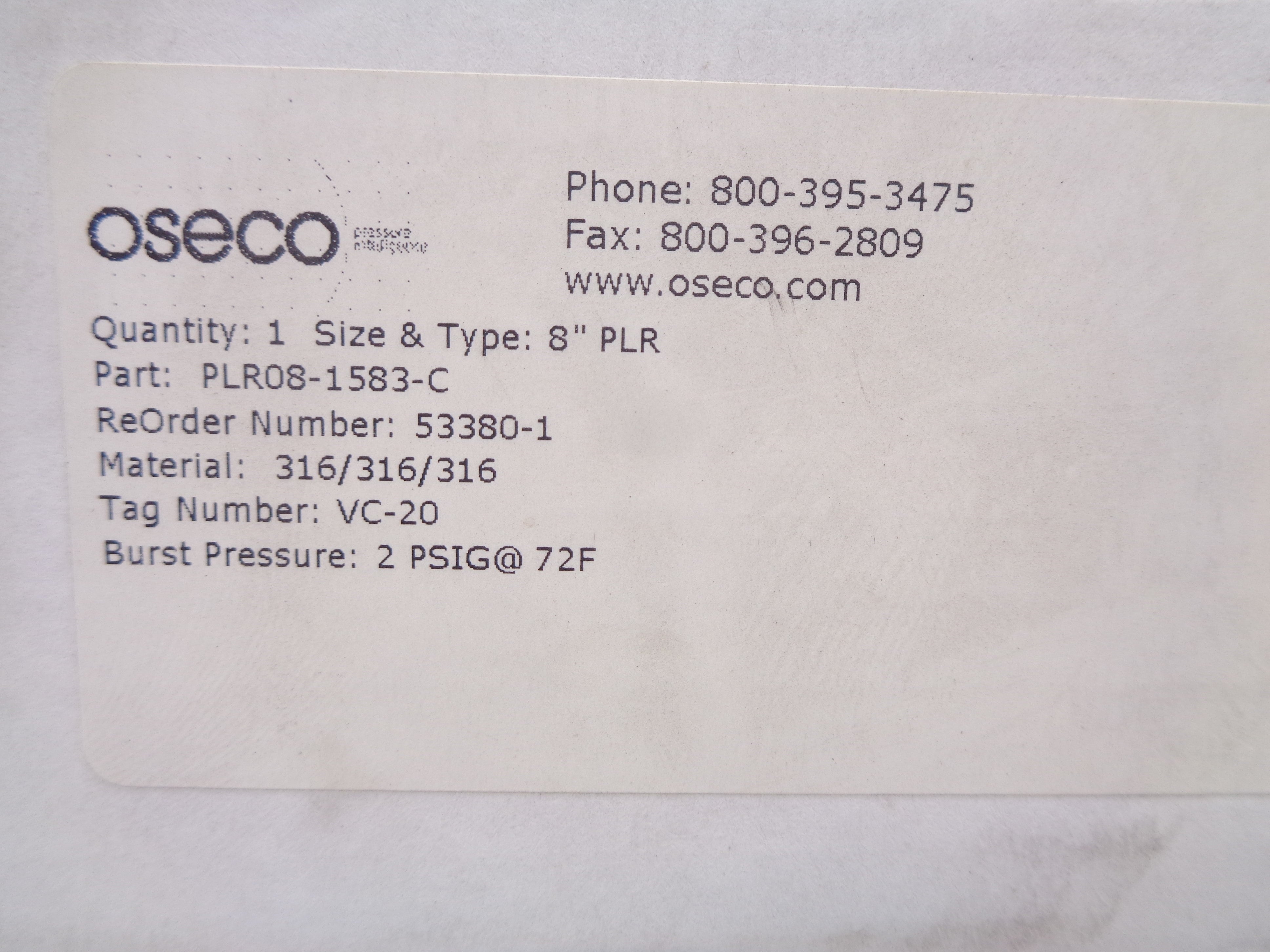 OSECO PLR08-1583-C NSMP
