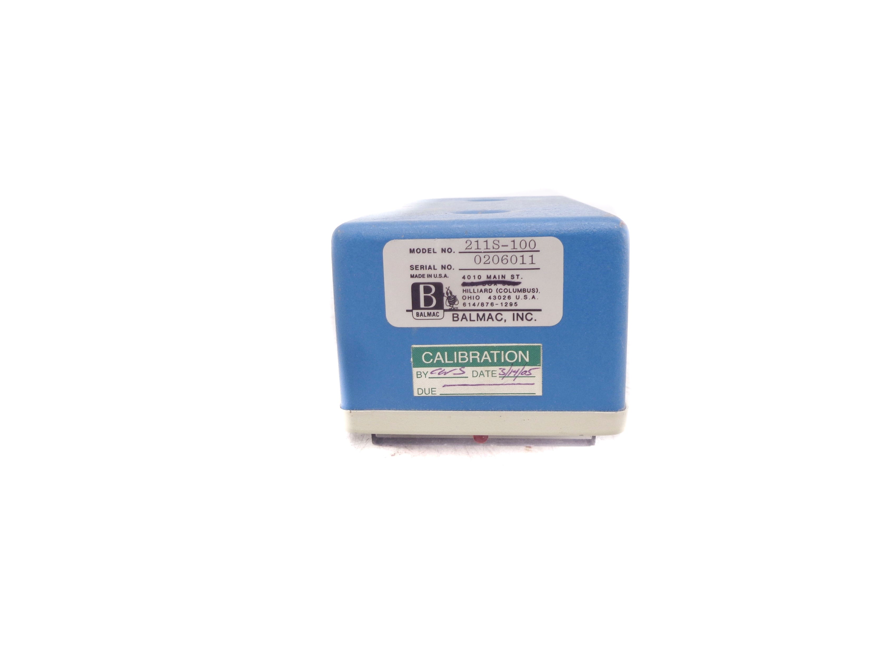 BALMAC MODEL 211S-100 0-10A UNMP