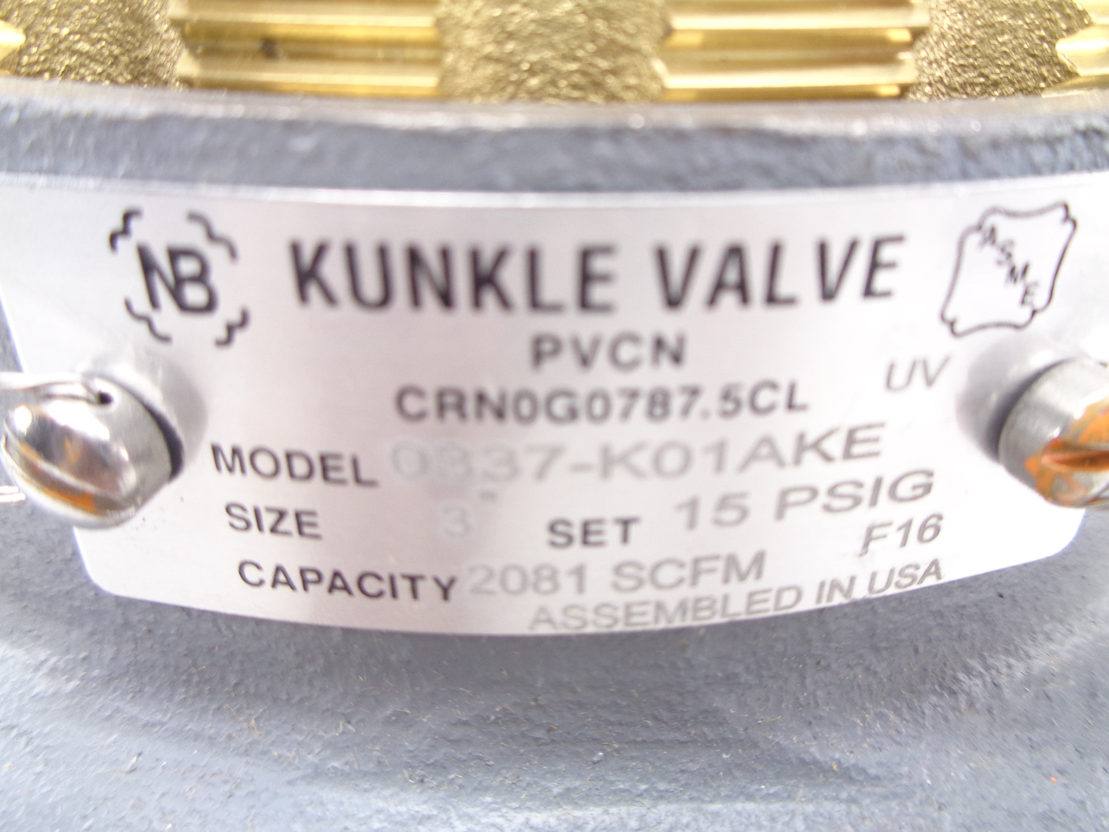 KUNKLE 0337-K01AKE 15PSI NSNP