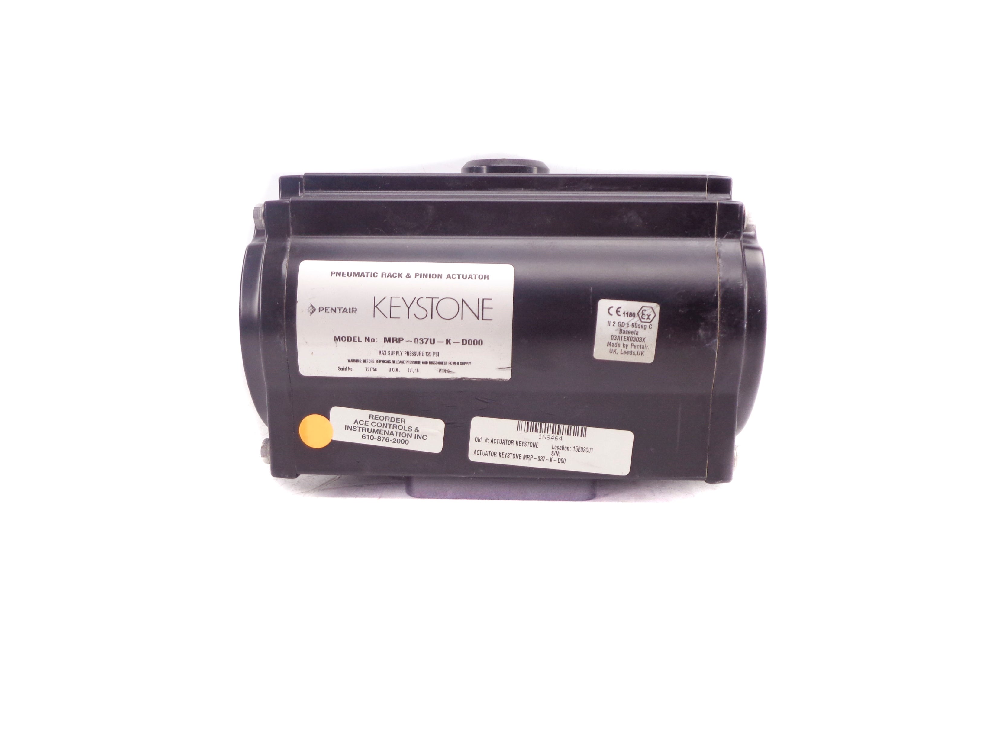 PENTAIR KEYSTONE MRP-037U-K-D000 120PSI NSNP