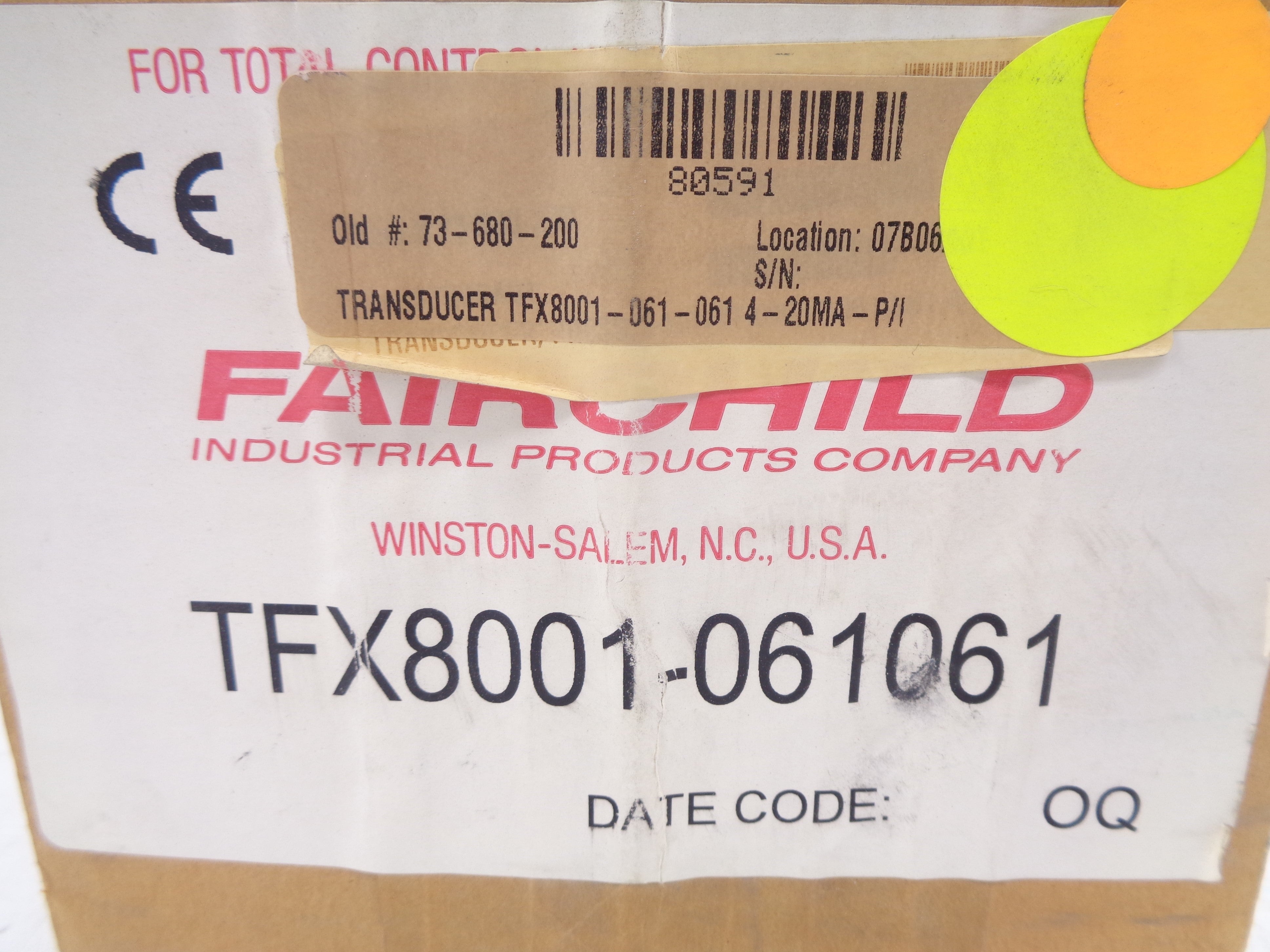 FAIRCHILD TFX8001-061061 0-120PSI NSMP
