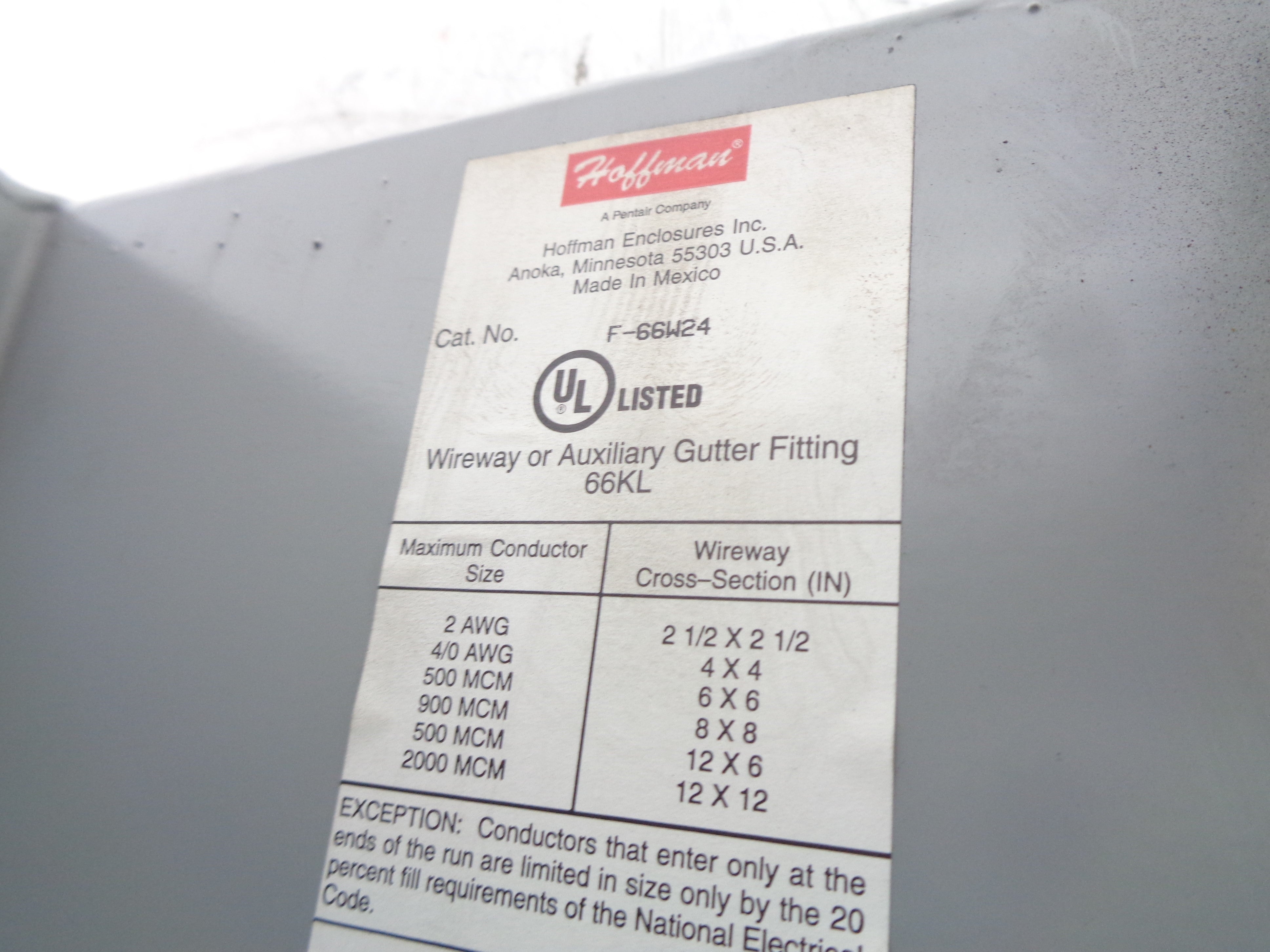 HOFFMAN F-66W24 NSNP