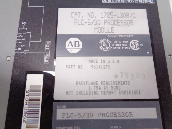 ALLEN BRADLEY 1785-L30B SER. C F/W B UNMP
