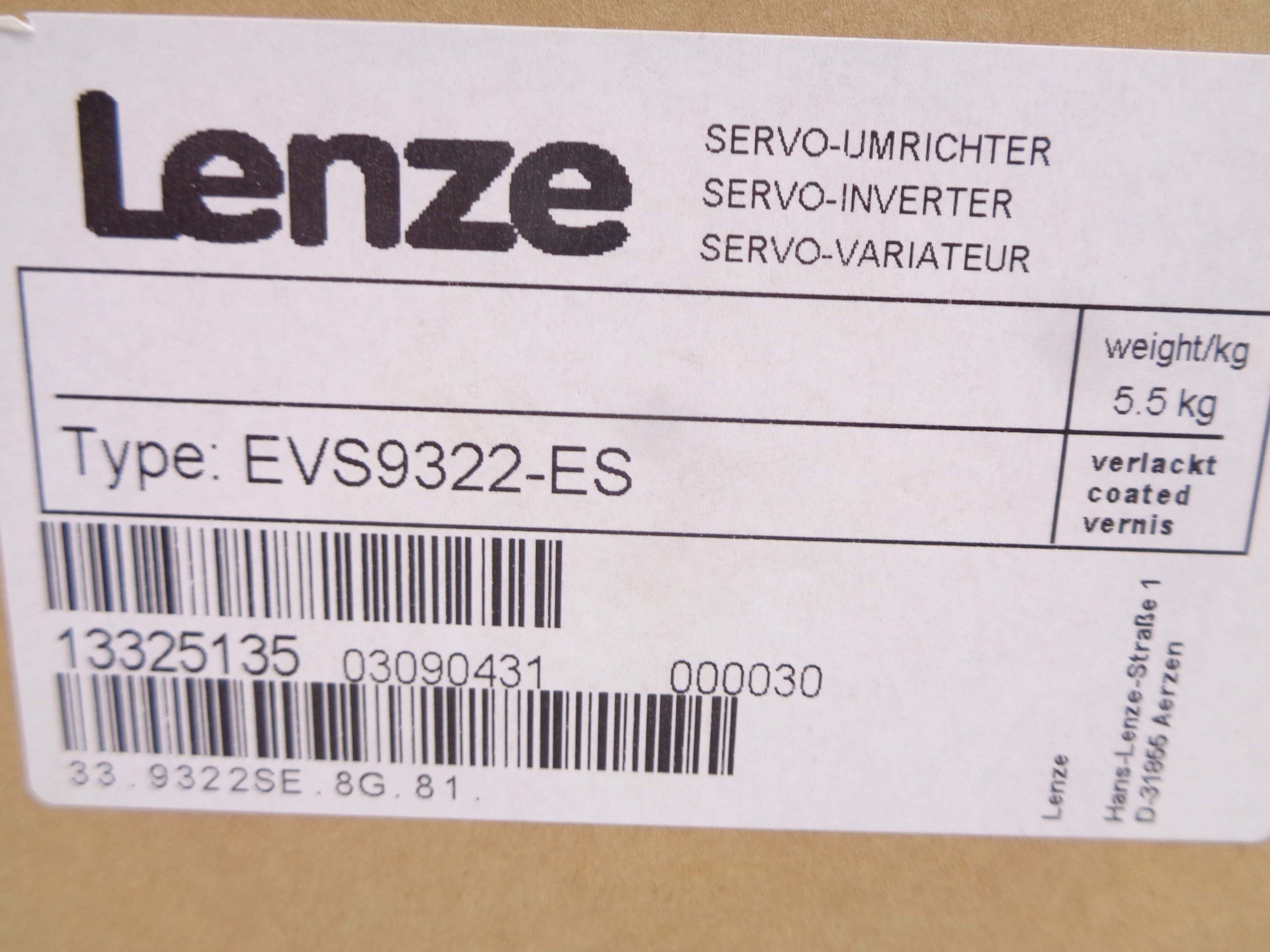 LENZE EVS9322-ES NSMP