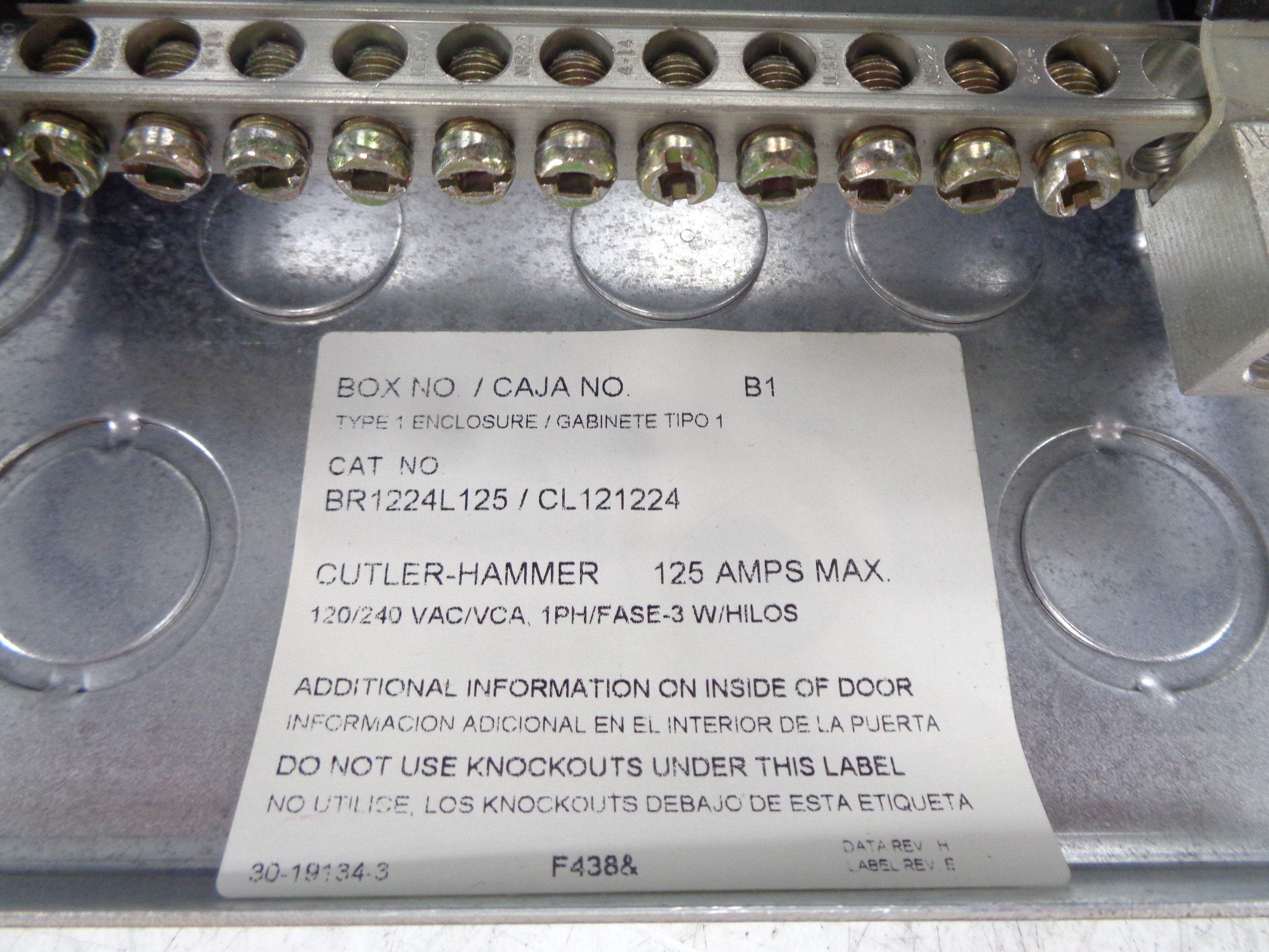 CUTLER HAMMER BR1224L125/CL121224 NSNP