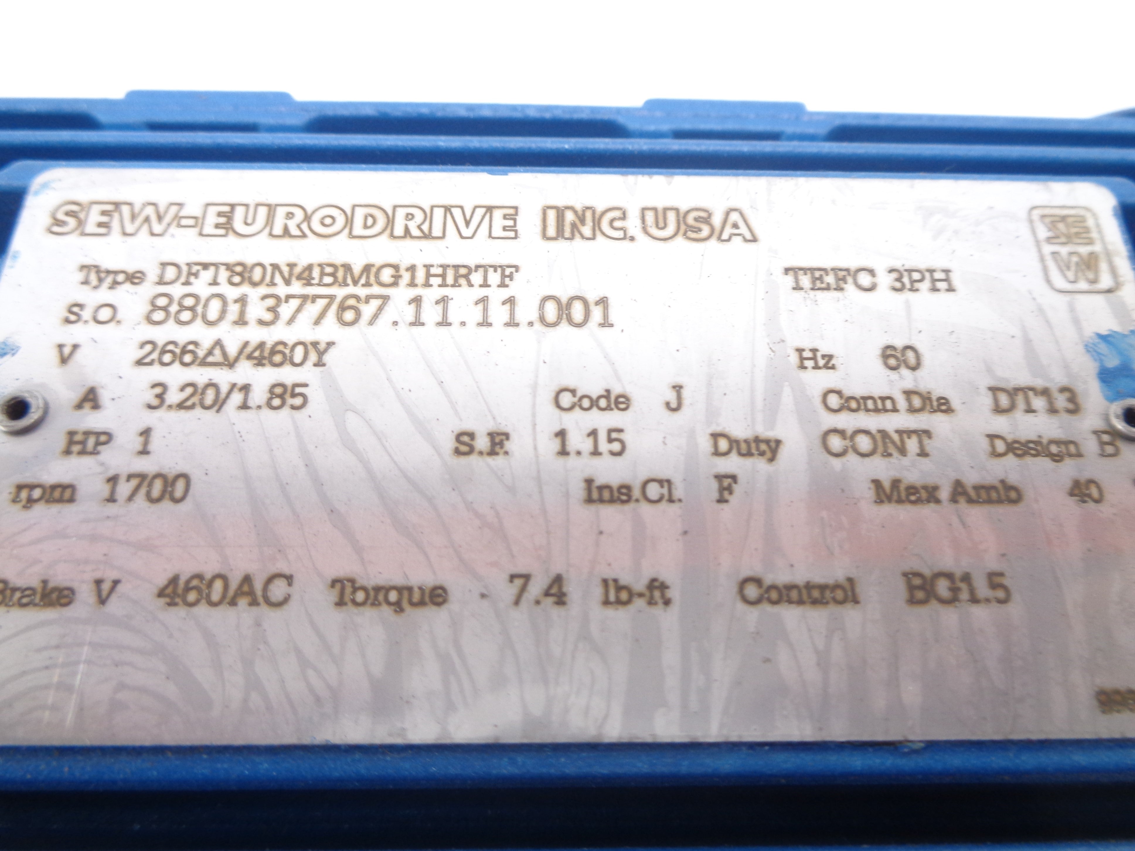 SEW-EURODRIVE R37DT80N4BMG1HRTF NSNP