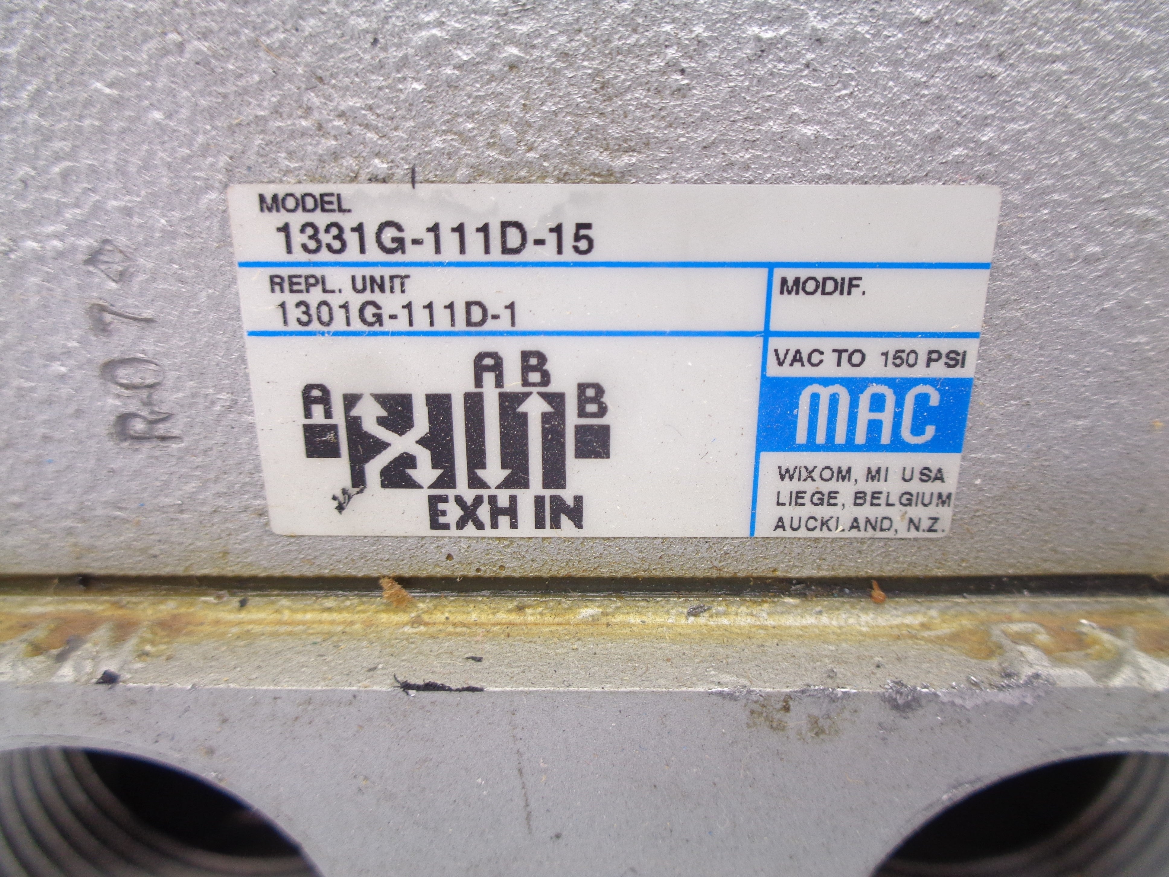 MAC 1331G-111D-15 120V 150PSI UNMP
