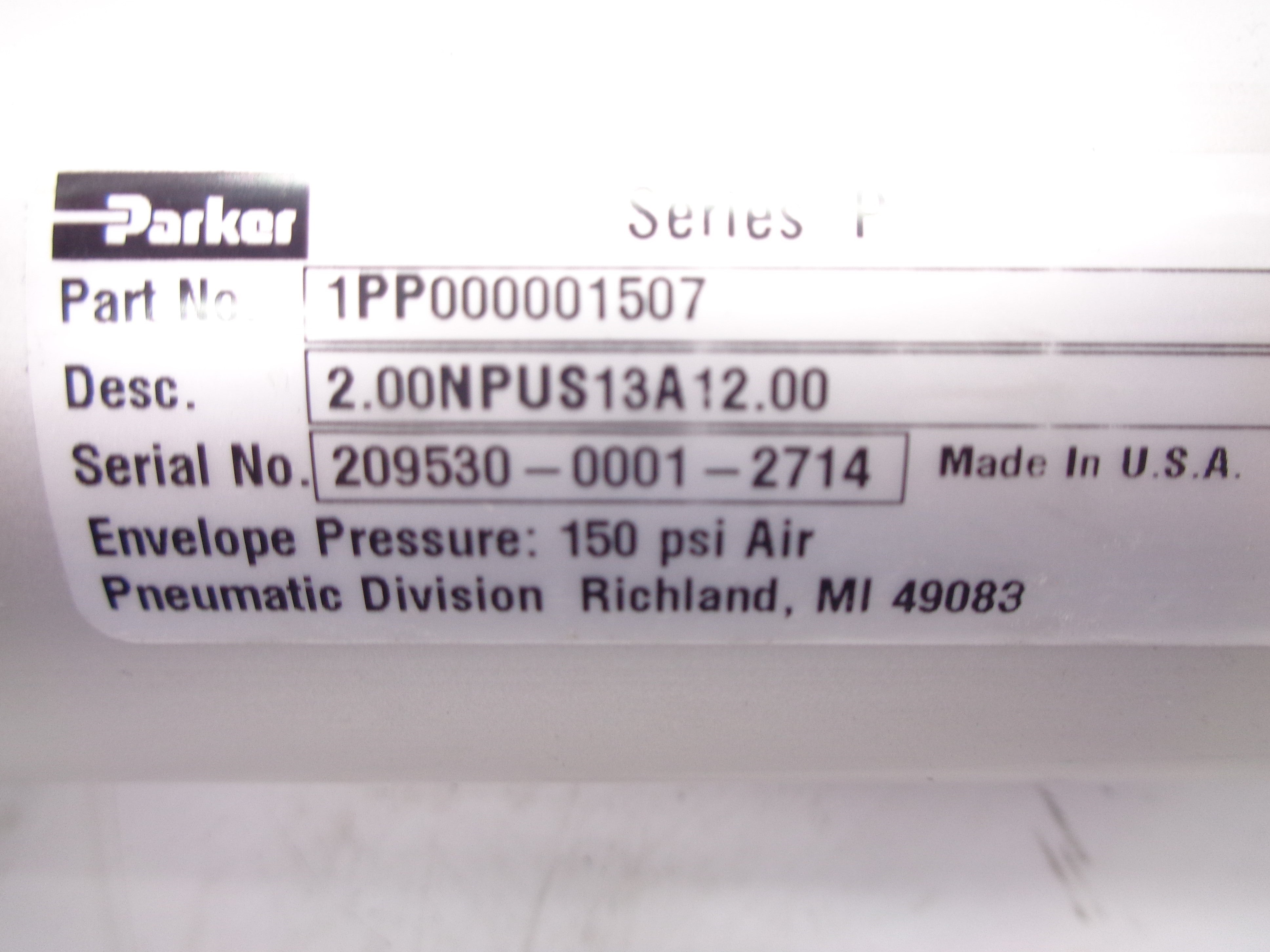 PARKER 2.00NPUS13A12.00 1PP000001507 150PSI UNMP