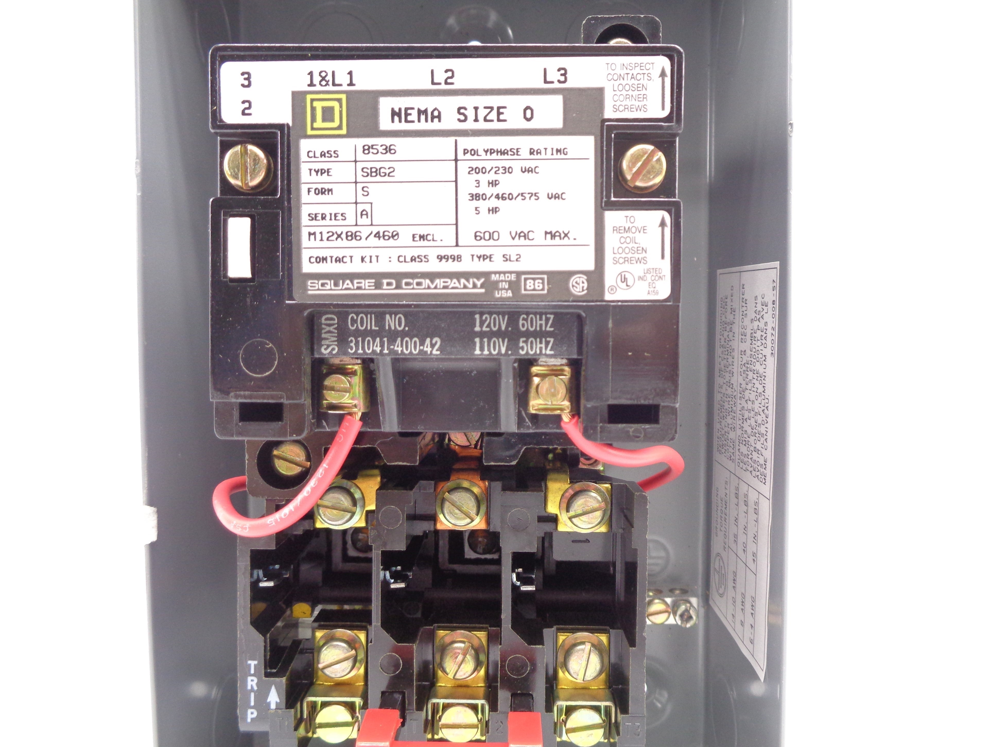 SQUARE D 8536SBG2V02S SER. A NSMP