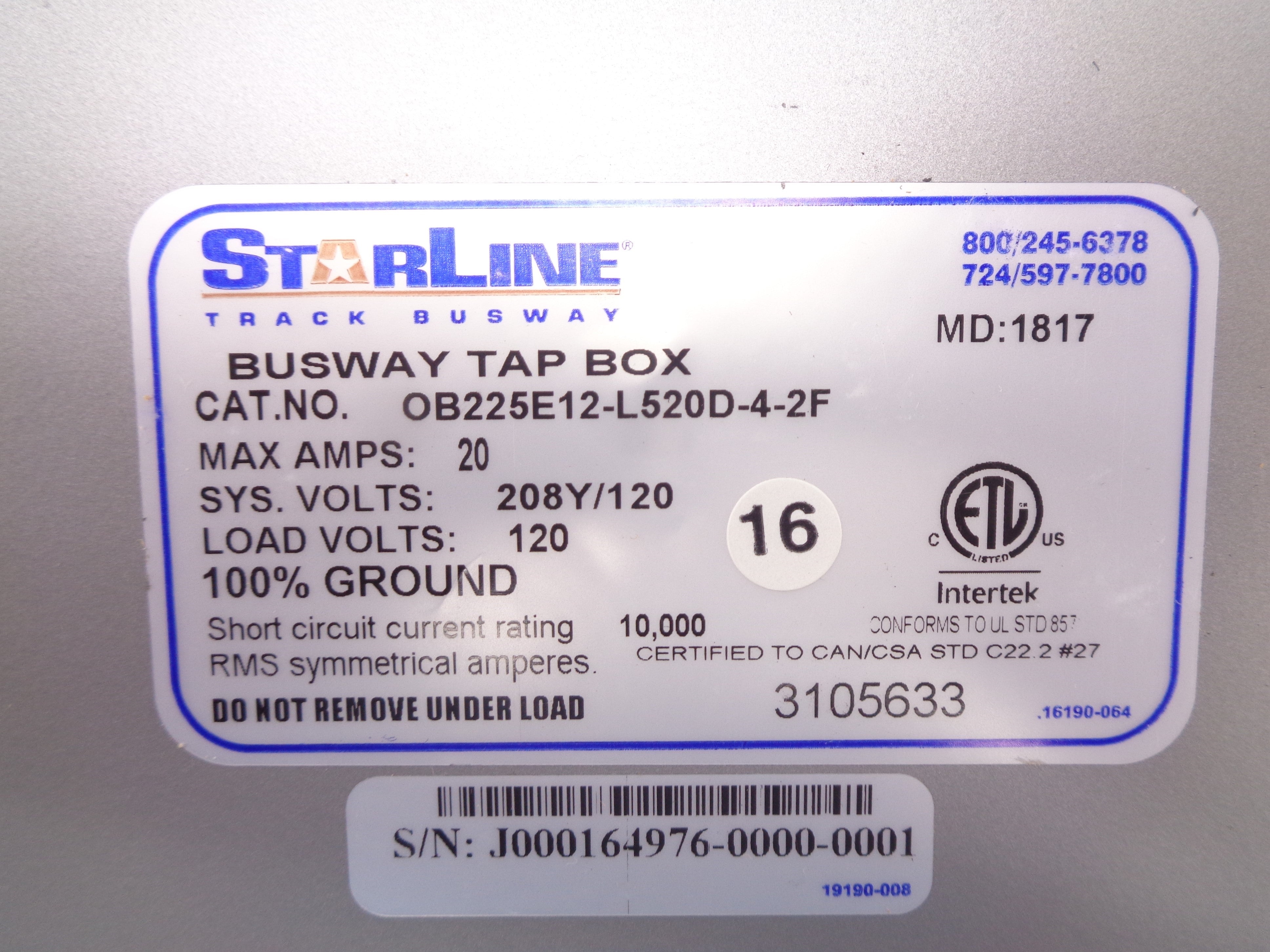 STARLINE OB225E12-L520D-4-2F NSNP