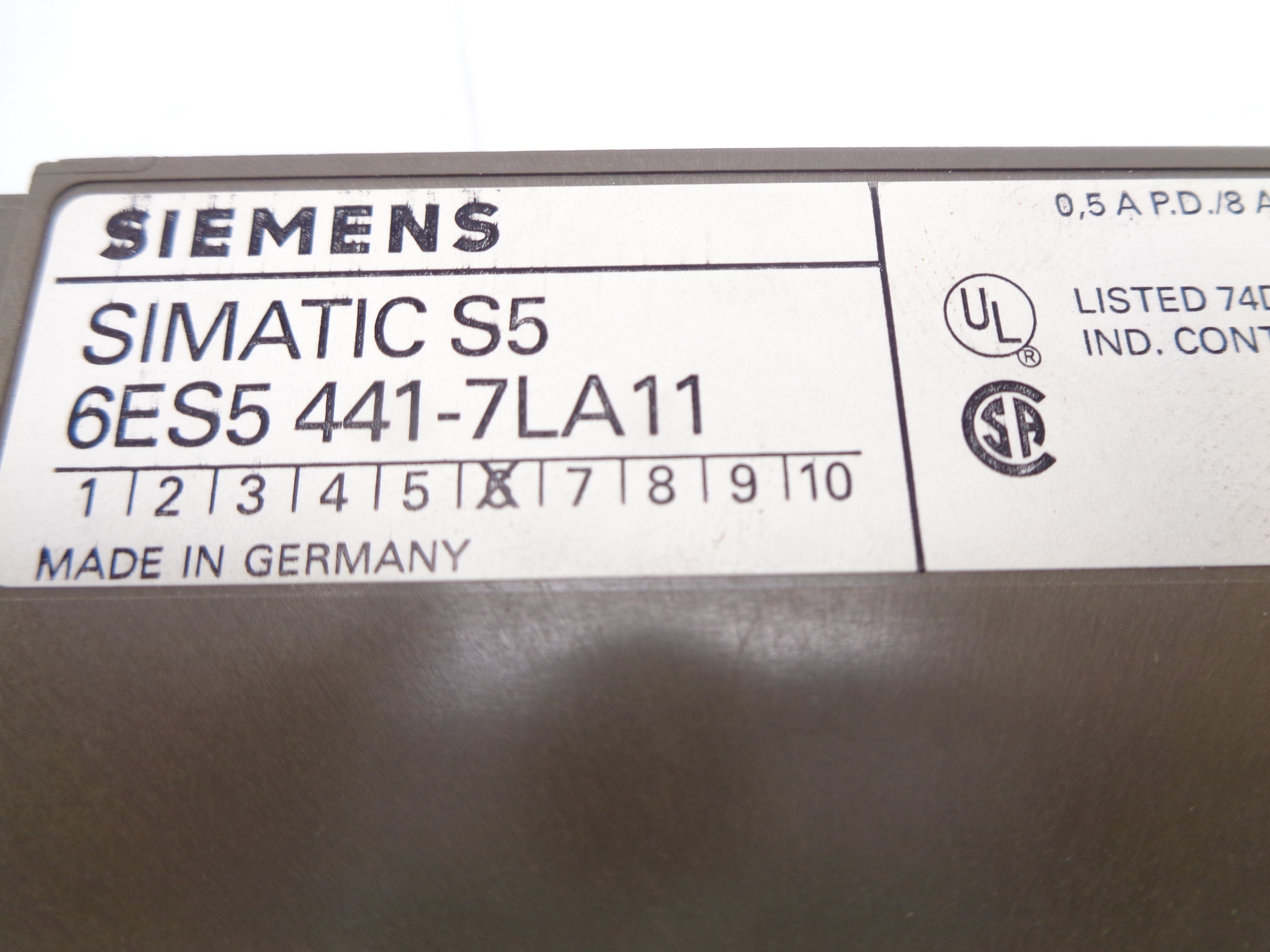 SIEMENS 6ES5441-7LA11 24VDC 0.5A UNMP