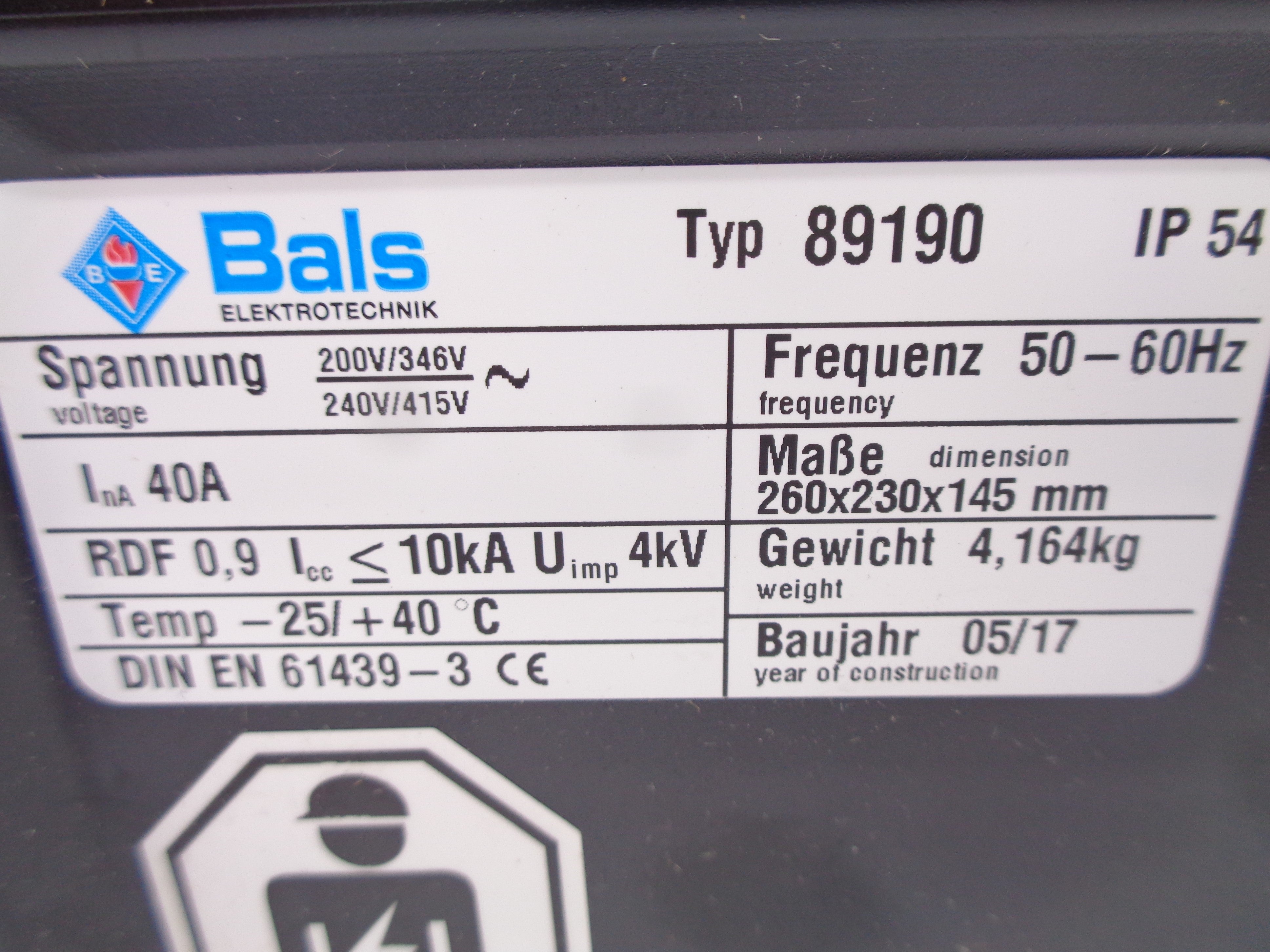 BALS ELEKTROTECHNIK 89190 NSNP