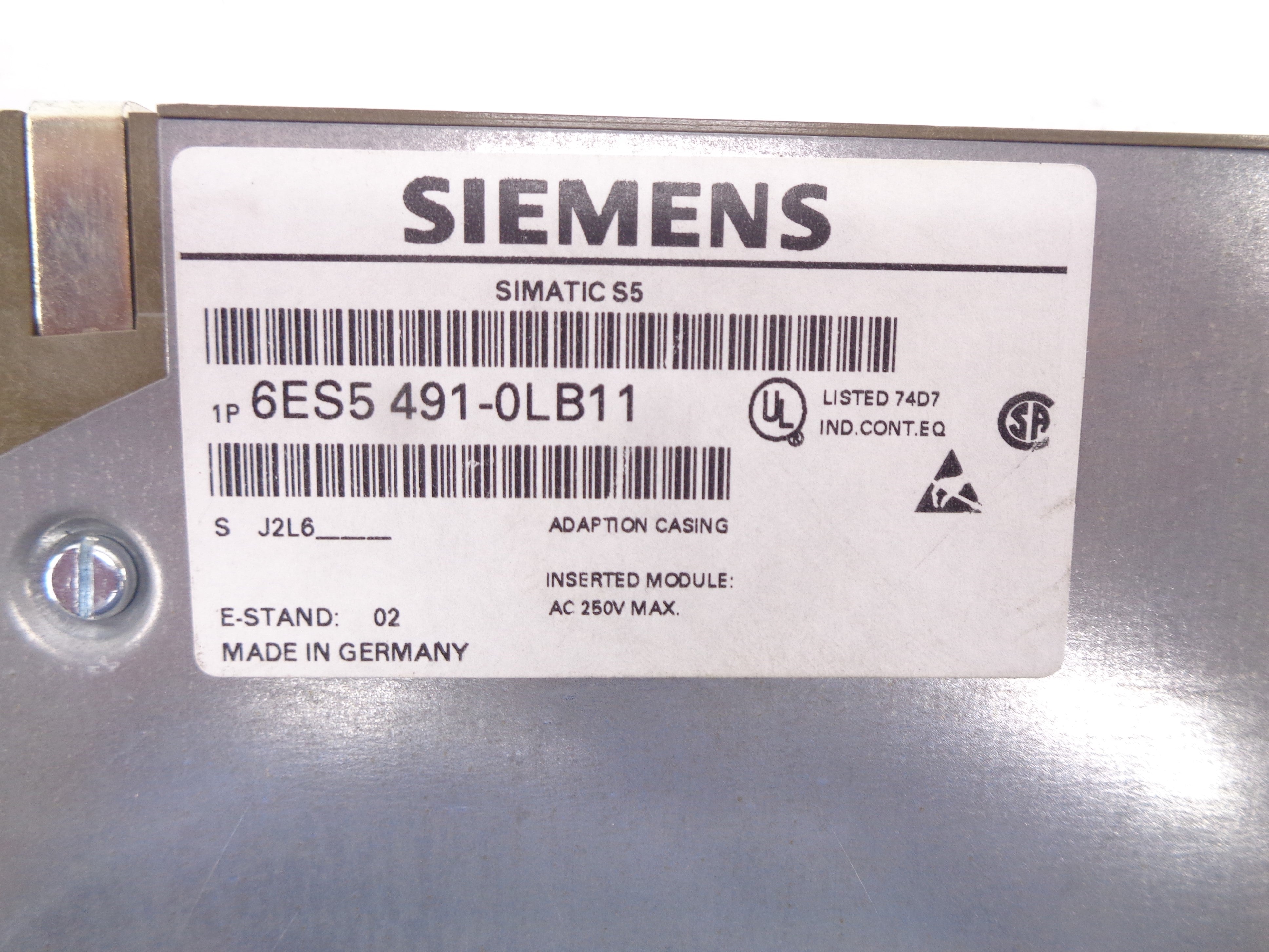 SIEMENS 6ES5491-0LB11 (AS PICTURED) UNMP