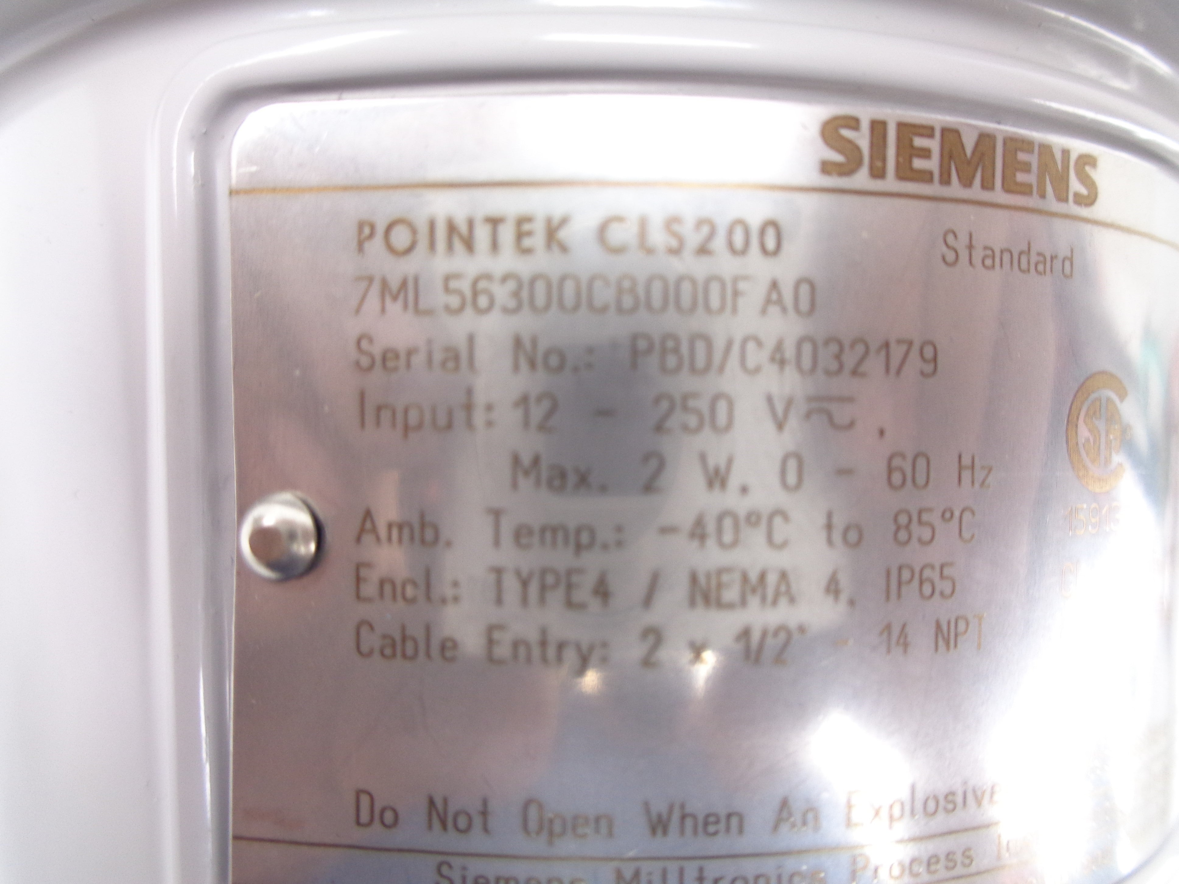 SIEMENS 7ML56300CB000FA0 12-250V NSMP