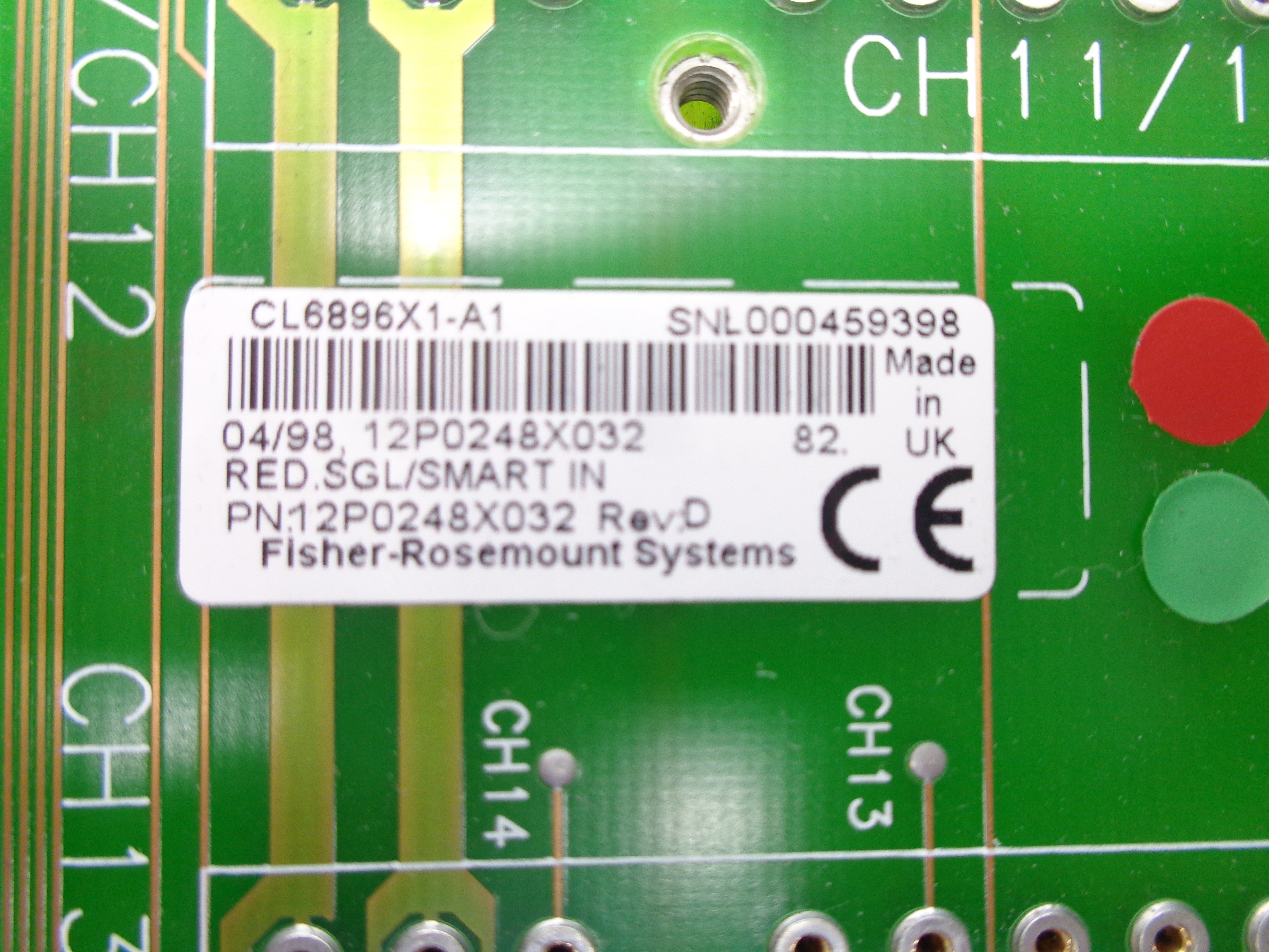 FISHER ROSEMOUNT CL6896X1-A1 REV. D (AS PICTURED) UNMP