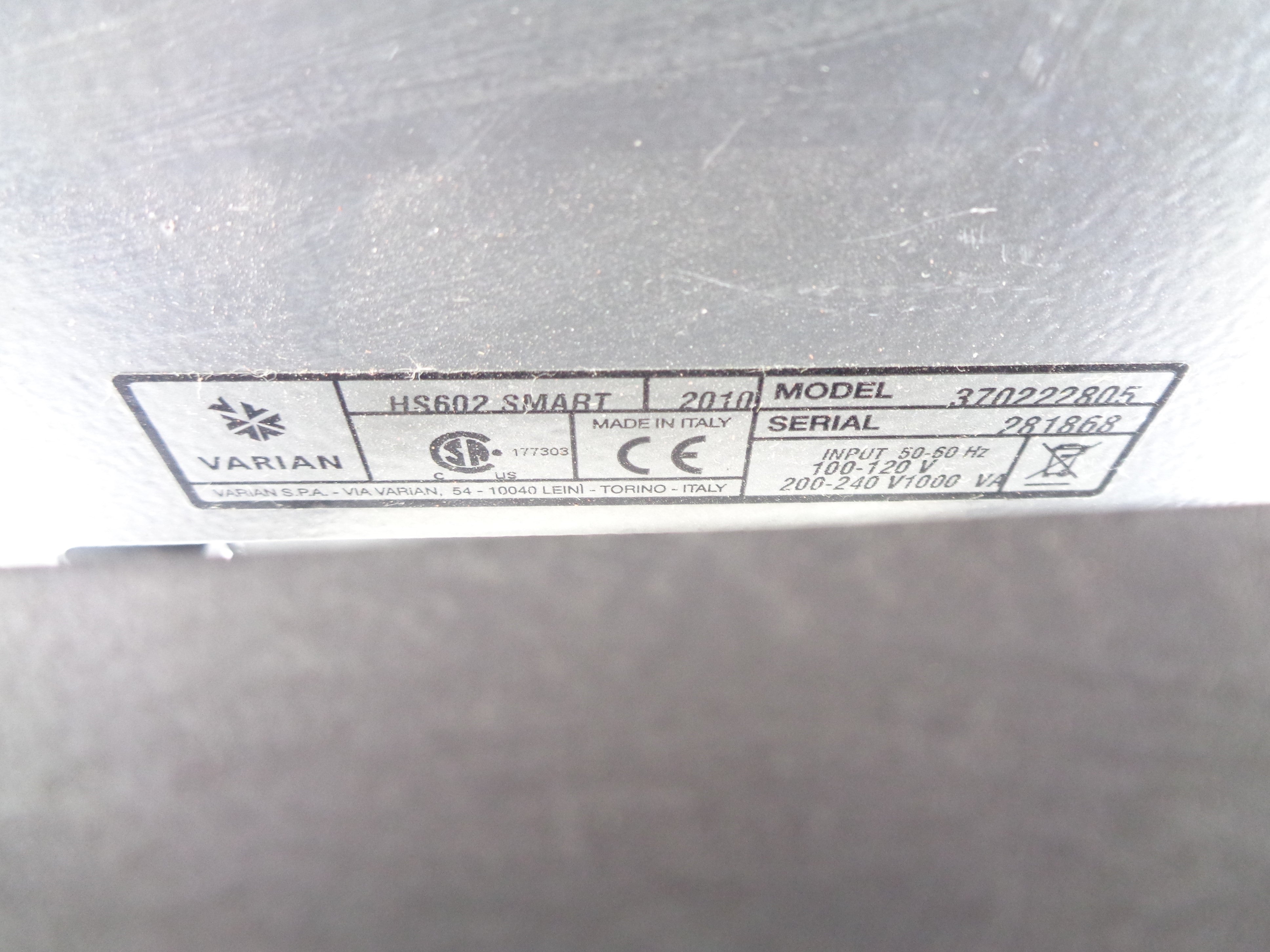 AGILENT HS602 749-9365R003 UNMP