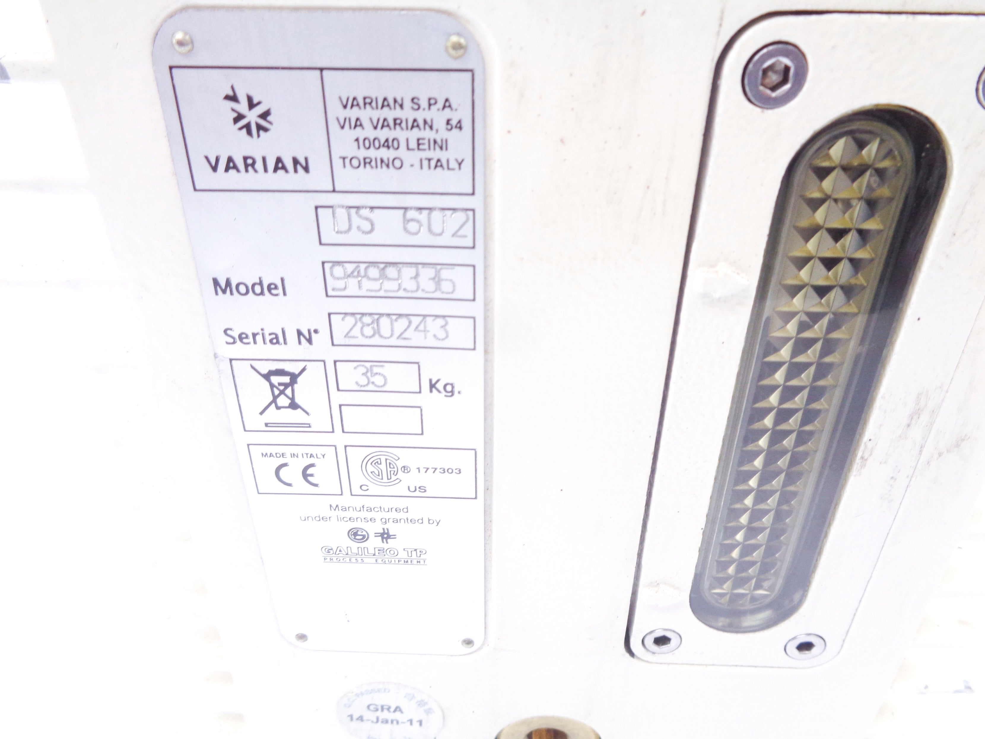 VARIAN DS602 9499336 UNMP