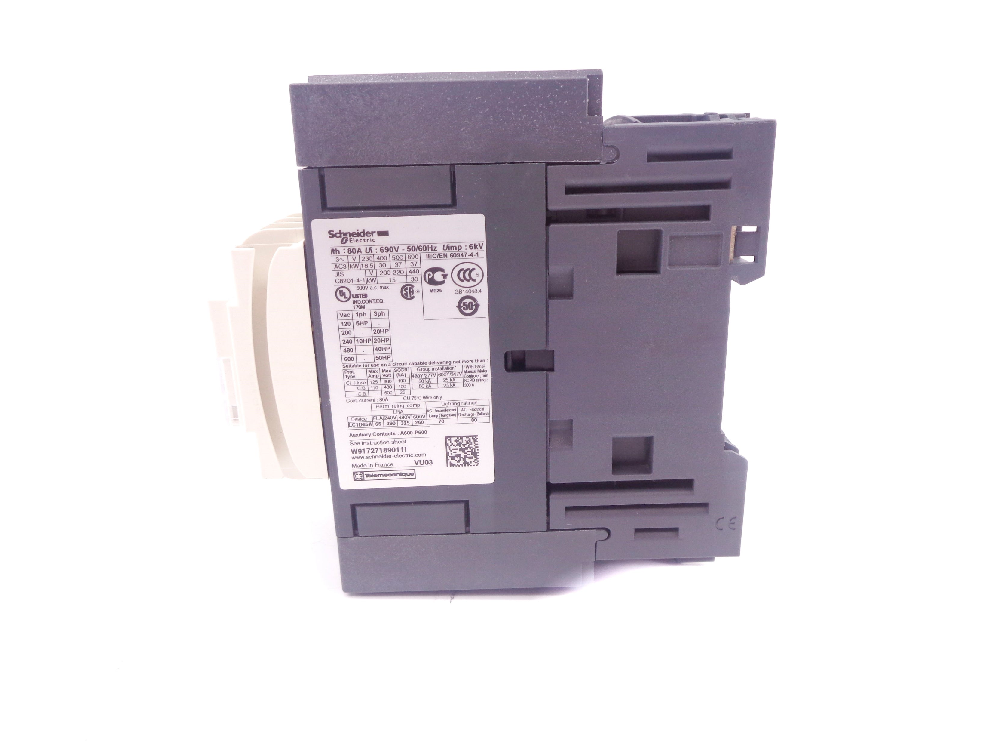 SCHNEIDER ELECTRIC LC1D65ABD 24V NSMP