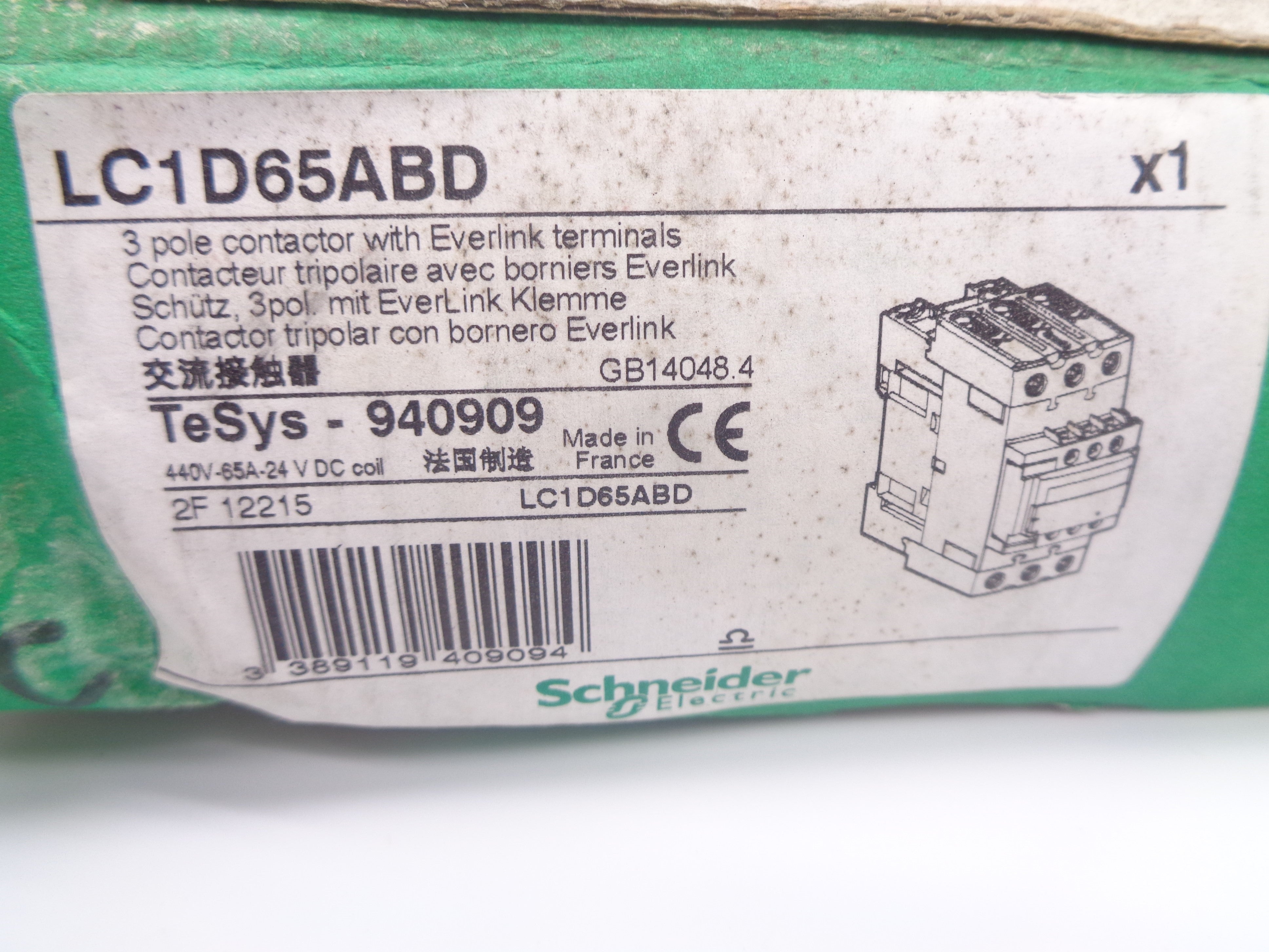 SCHNEIDER ELECTRIC LC1D65ABD 24V NSMP