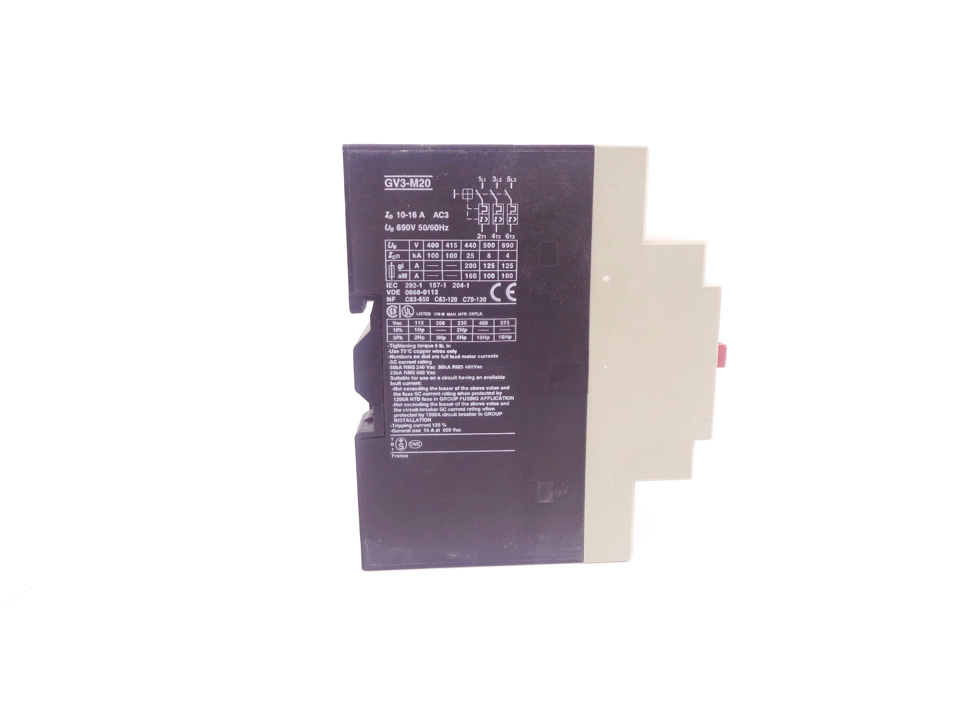 TELEMECANIQUE GV3M20 10-16A NSMP
