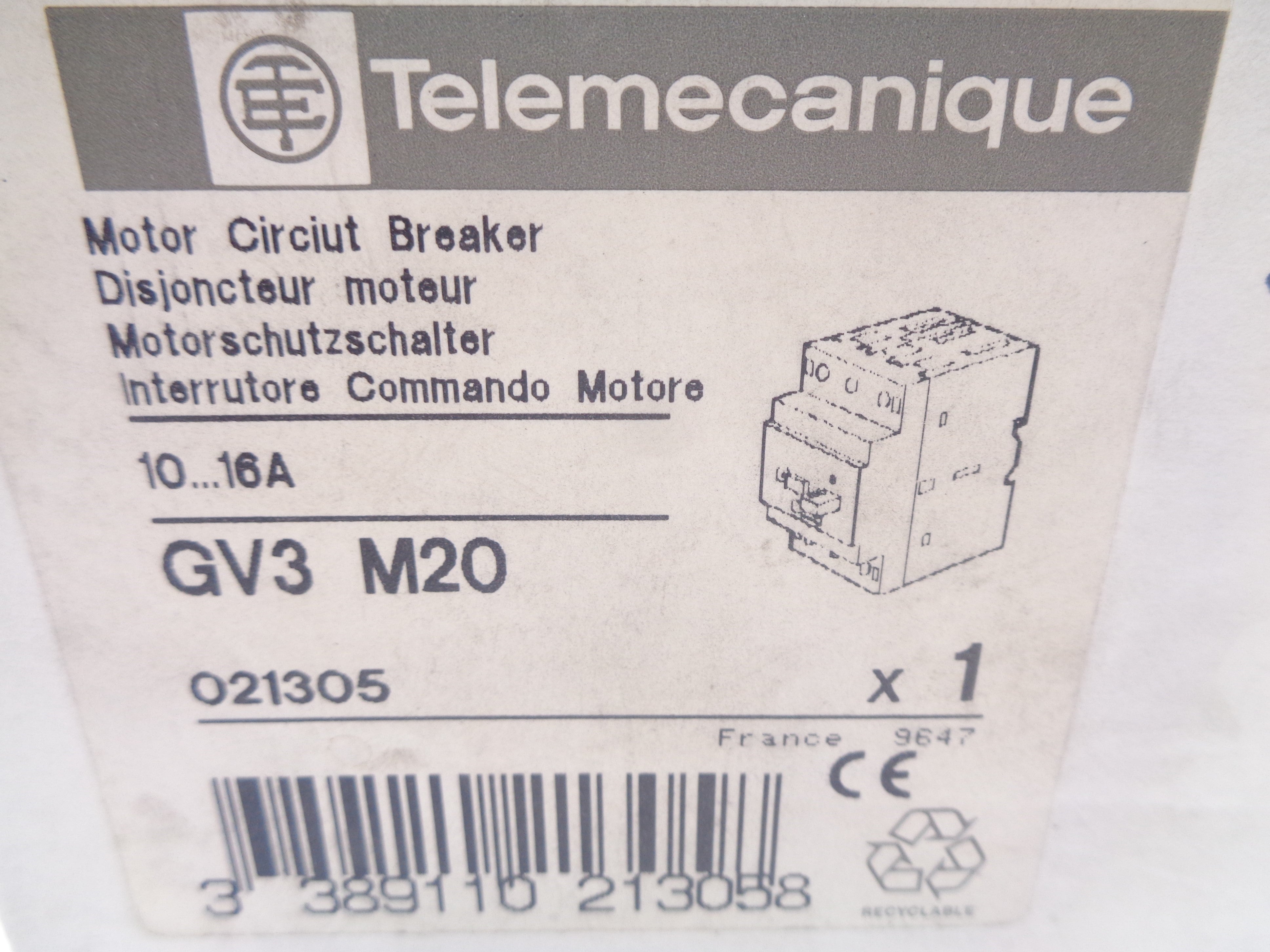 TELEMECANIQUE GV3M20 10-16A NSMP
